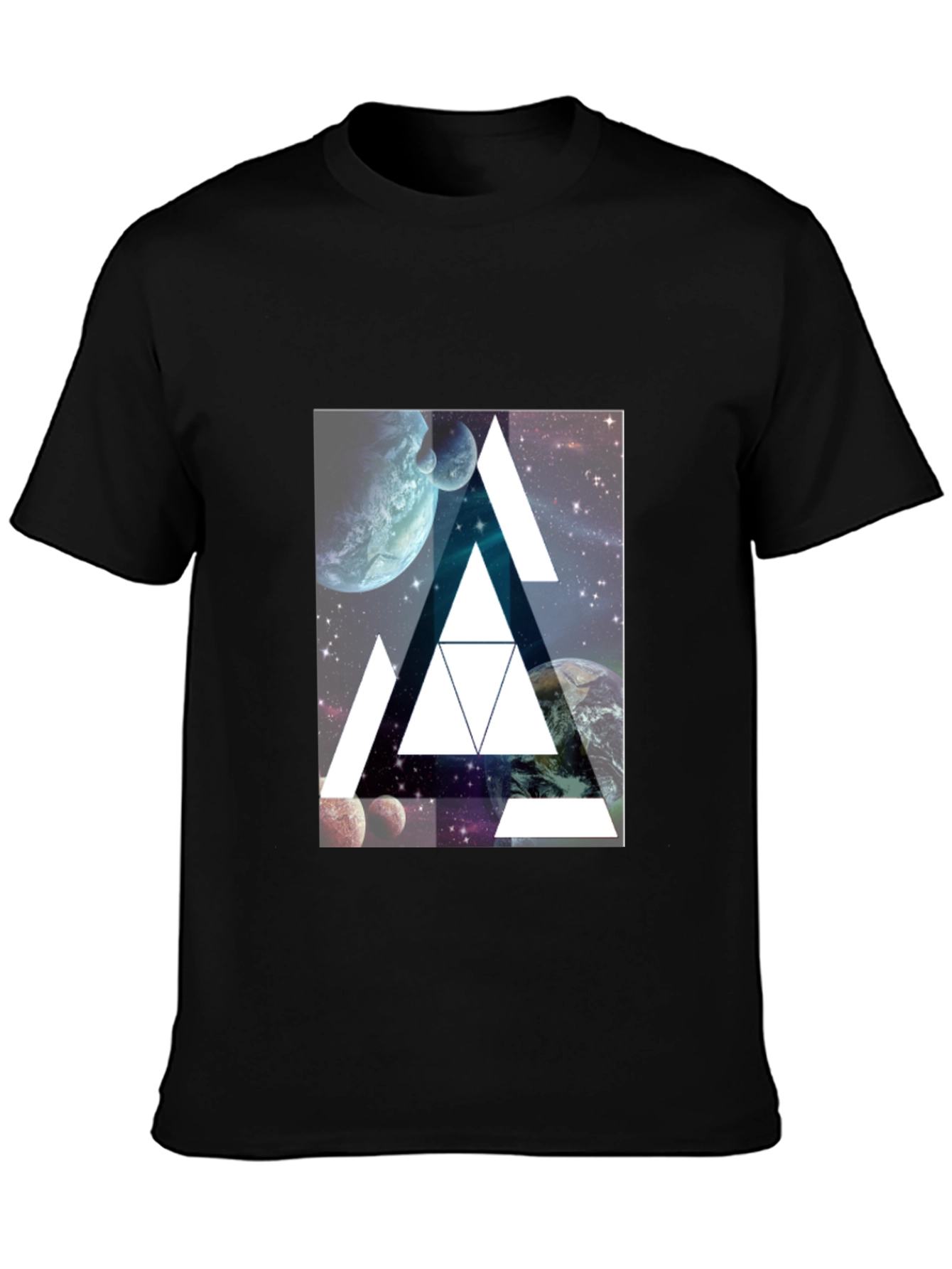 Cosmic Triangle Black T-Shirt