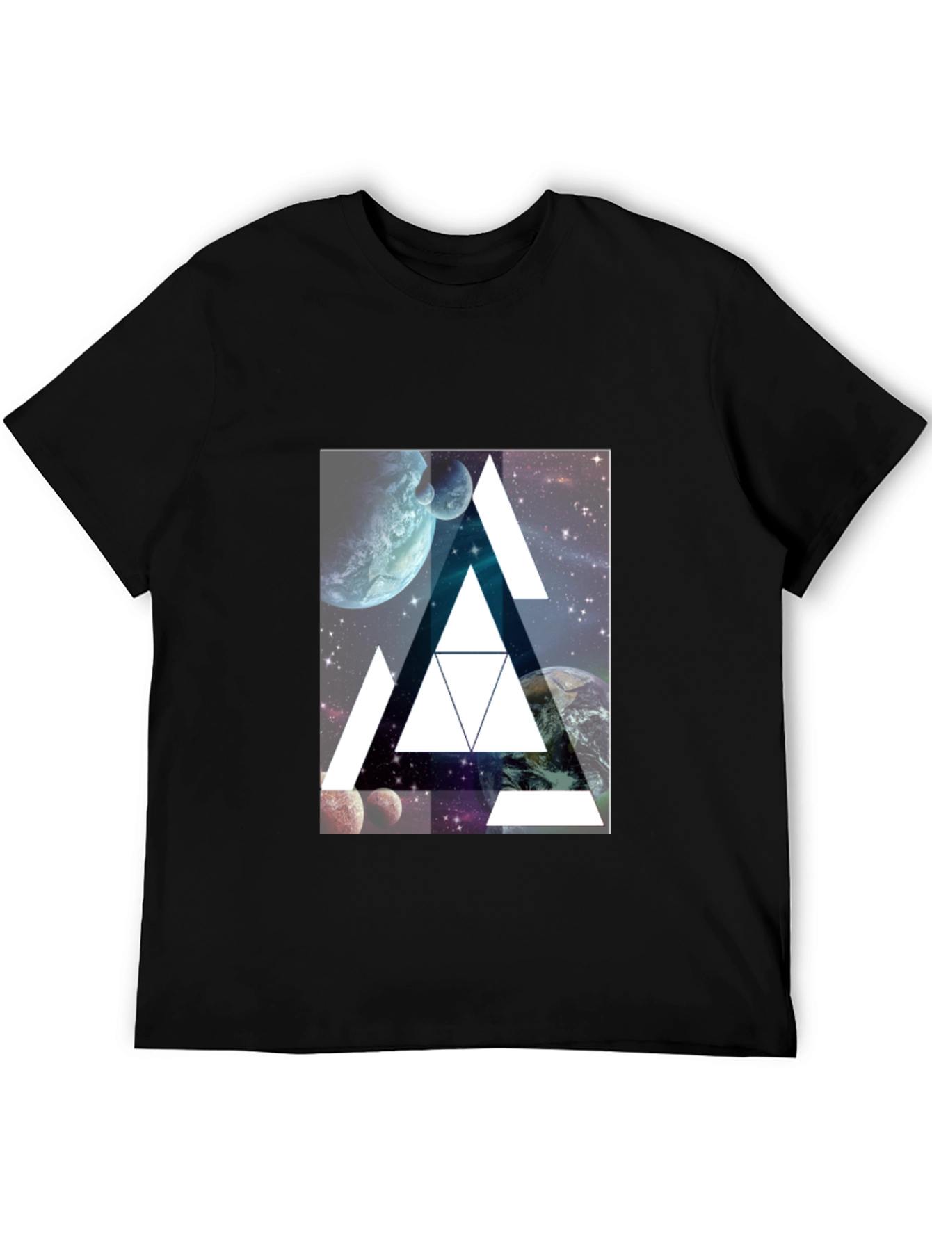 Cosmic Triangle Black T-Shirt