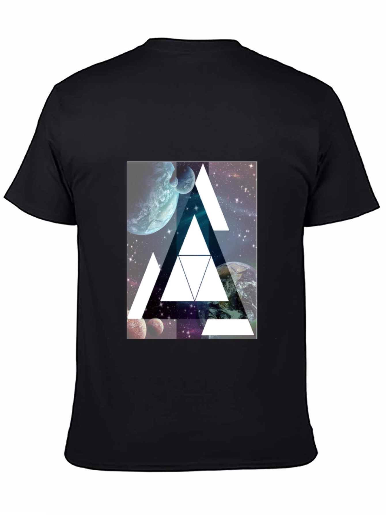 Cosmic Triangle Black T-Shirt