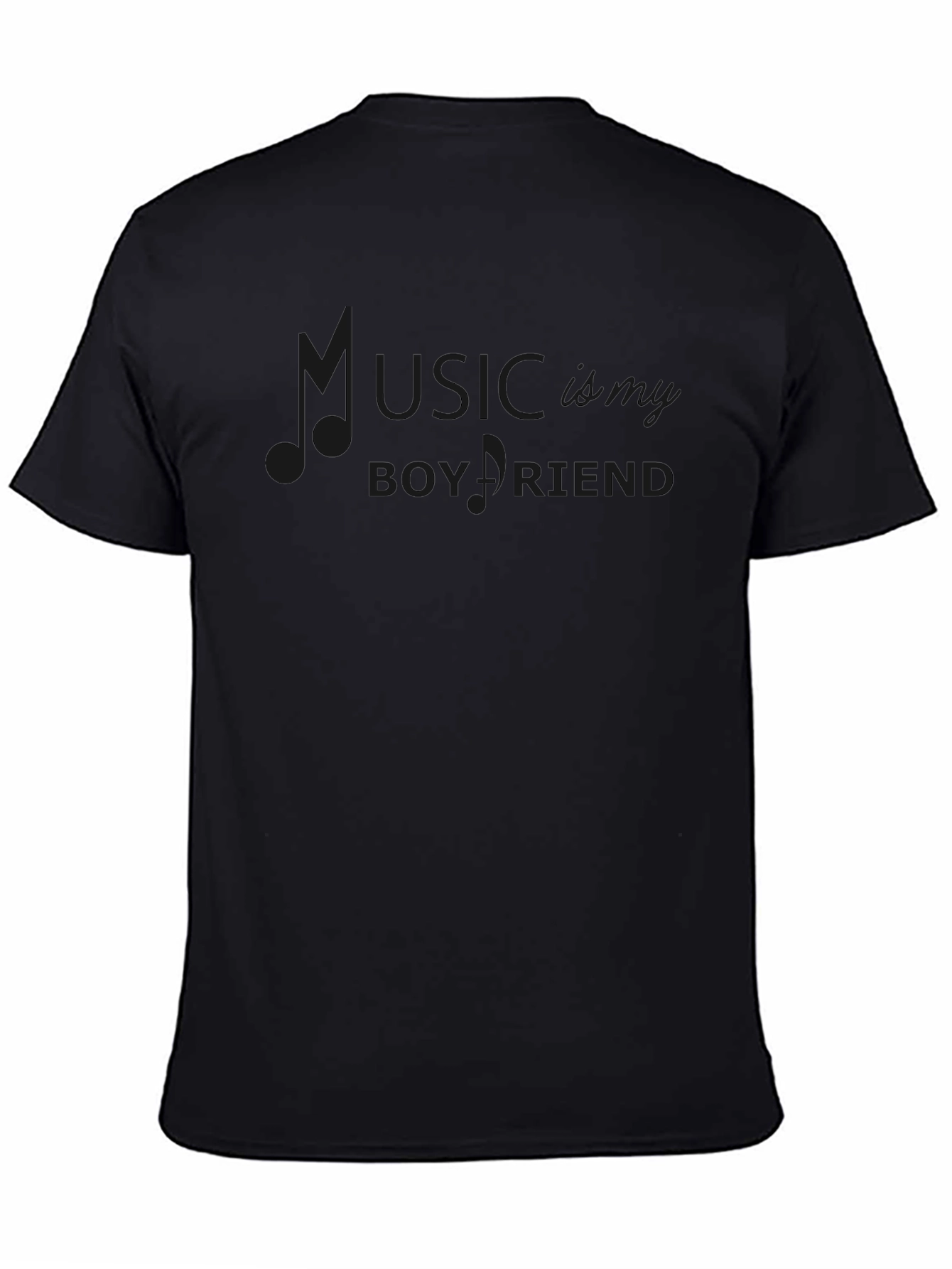 Music is My Boyfriend T-Shirt - Black Graphic Tee
