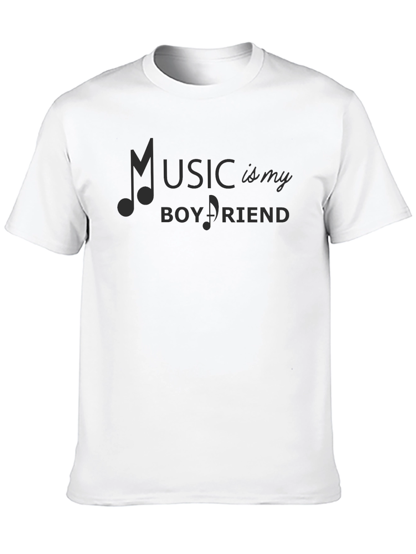 Music is My Boyfriend T-Shirt - Black Graphic Tee