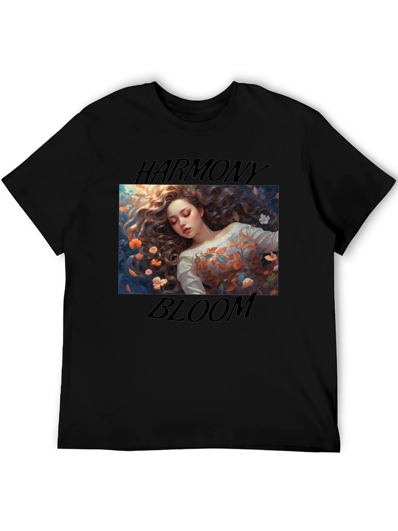 Harmony Bloom Graphic Tee - Black