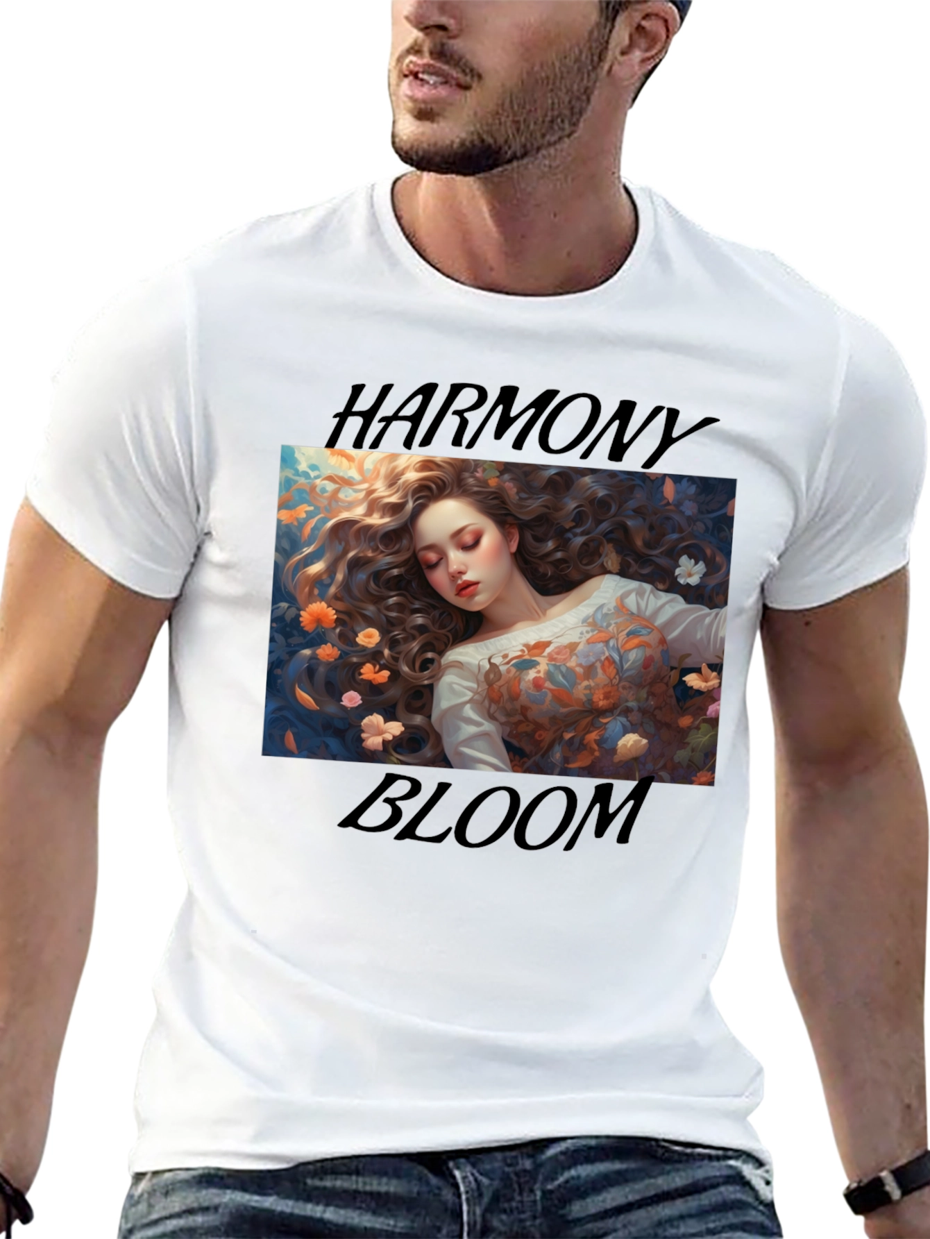 Harmony Bloom Graphic Tee - Black