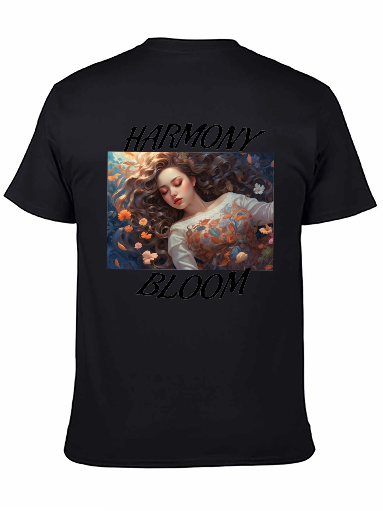 Harmony Bloom Graphic Tee - Black