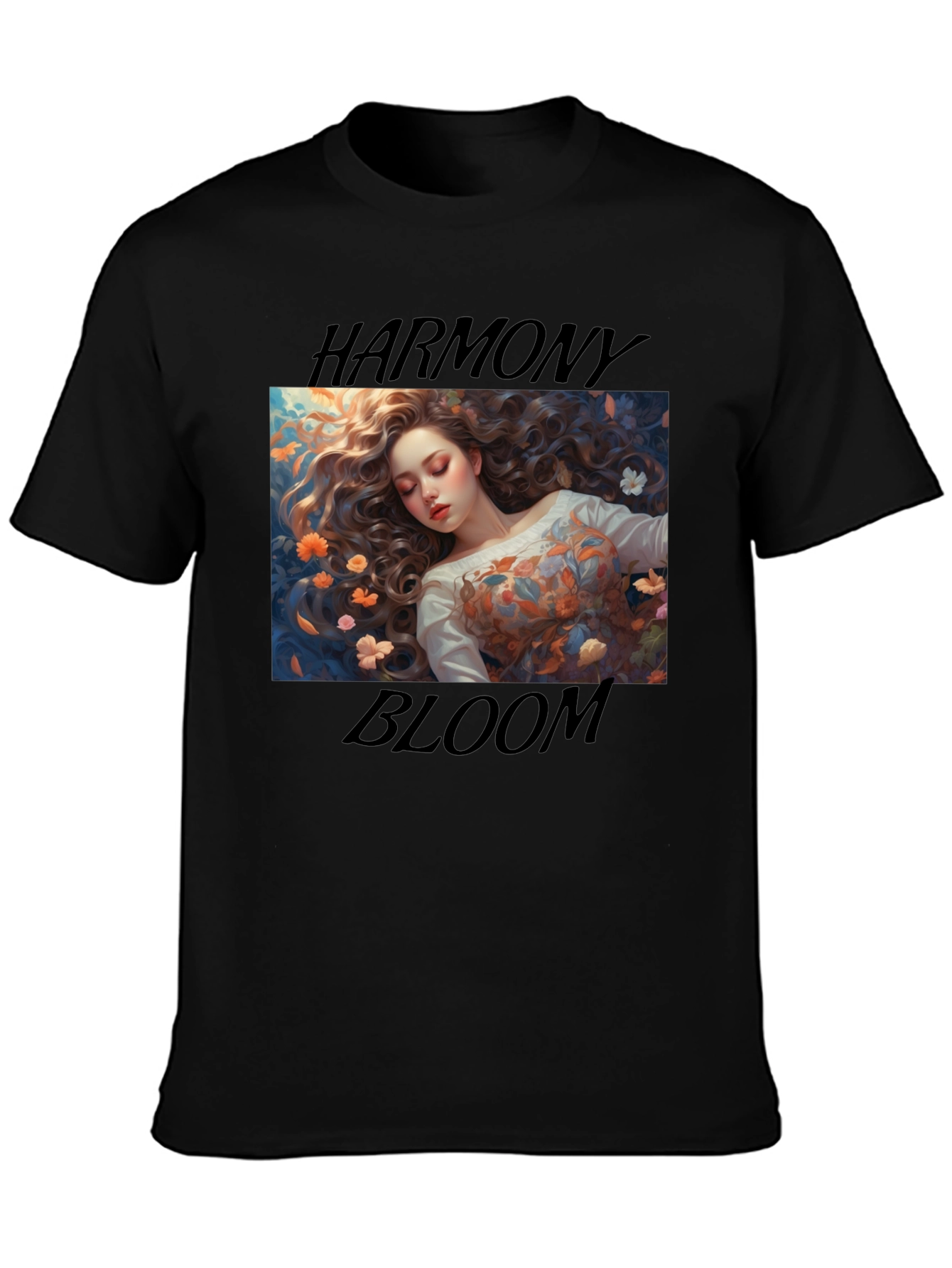 Harmony Bloom Graphic Tee - Black