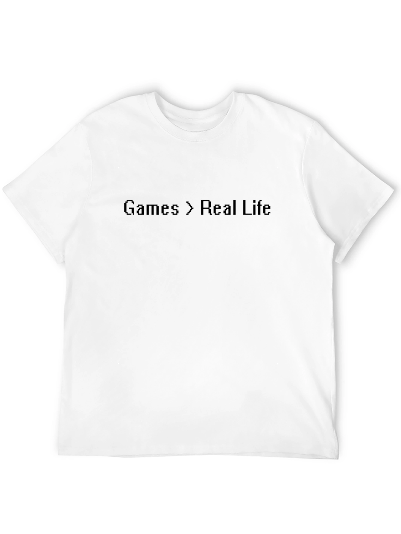 Games > Real Life Black T-Shirt - Gamer Style