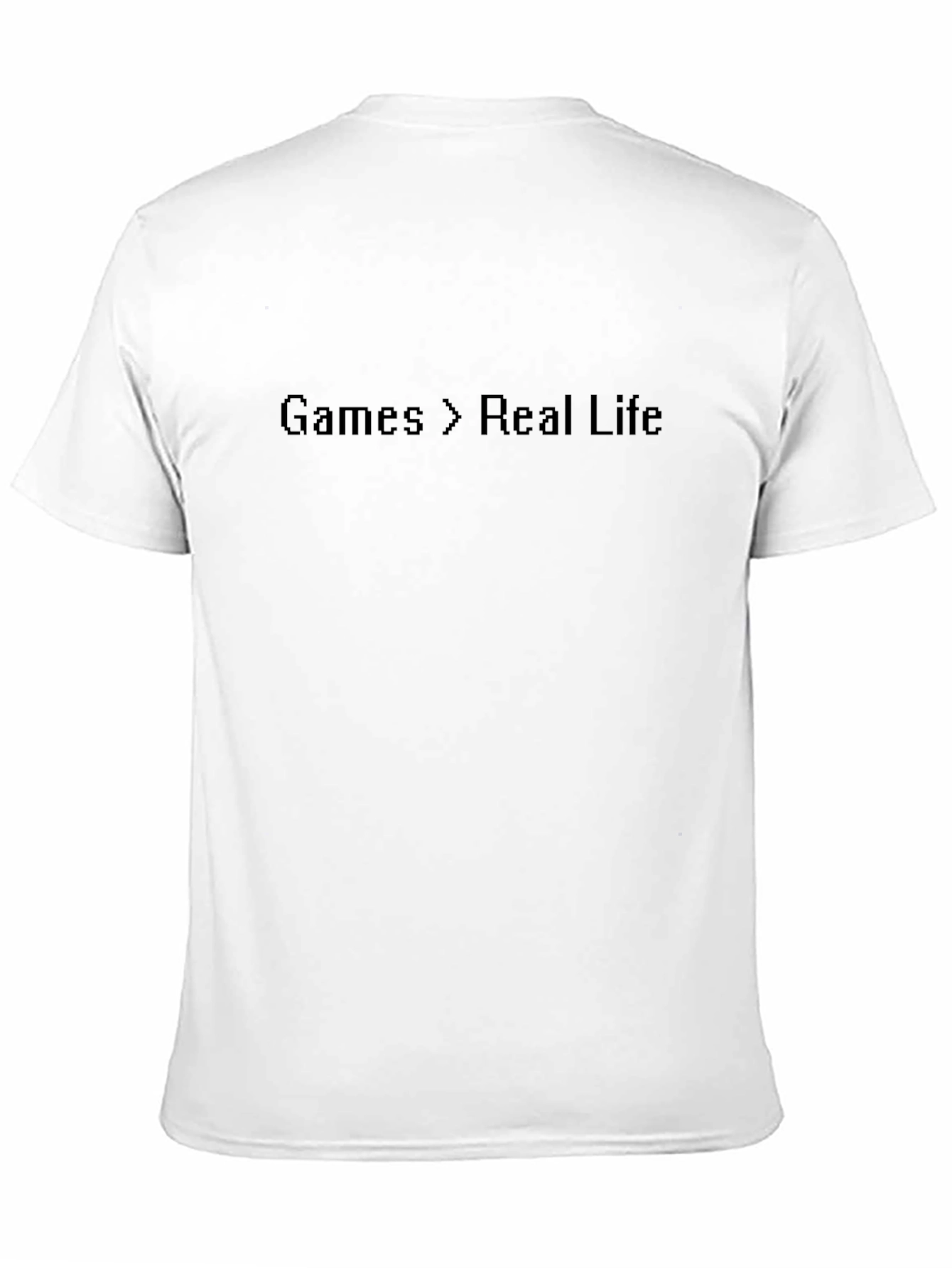 Games > Real Life Black T-Shirt - Gamer Style