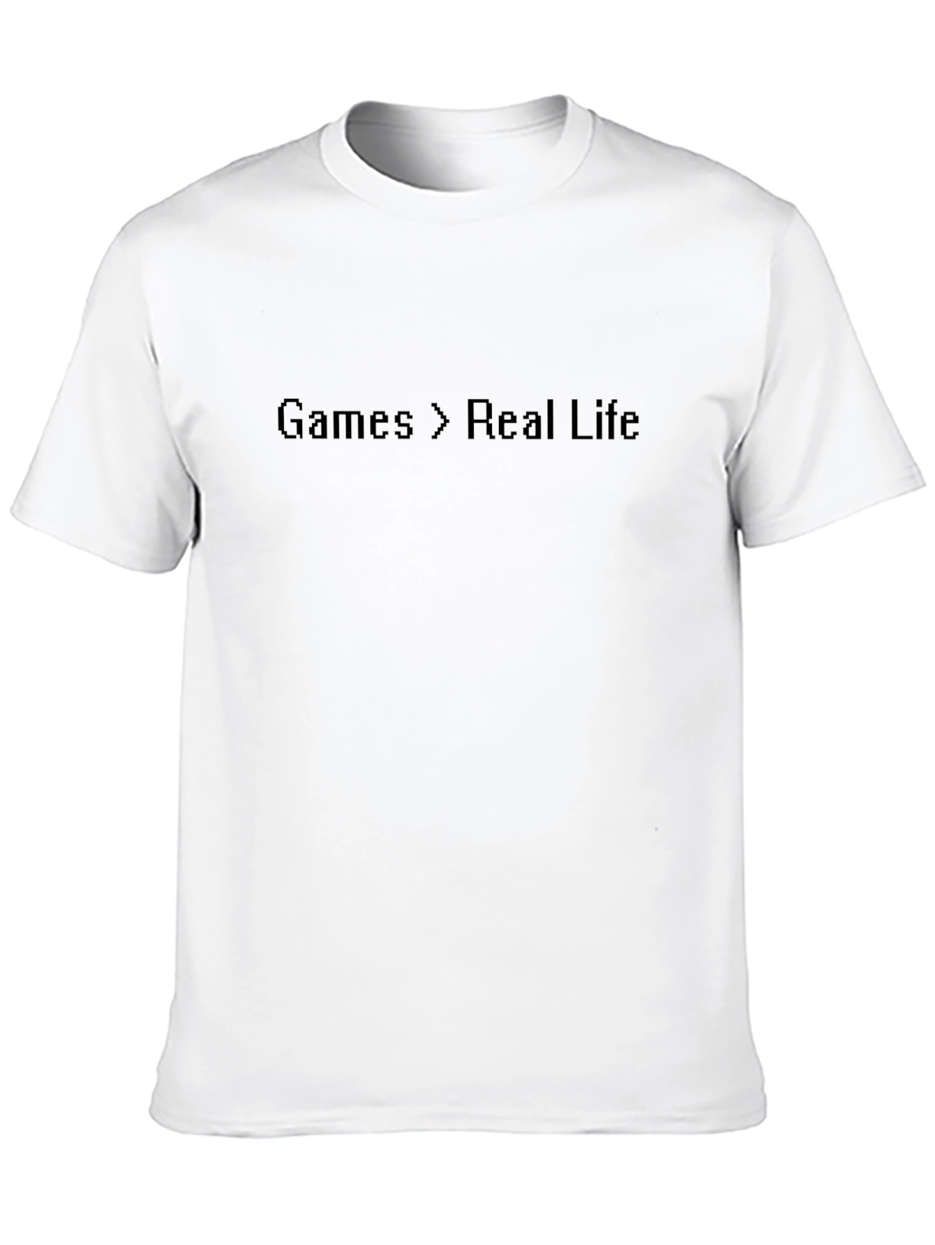 Games > Real Life Black T-Shirt - Gamer Style