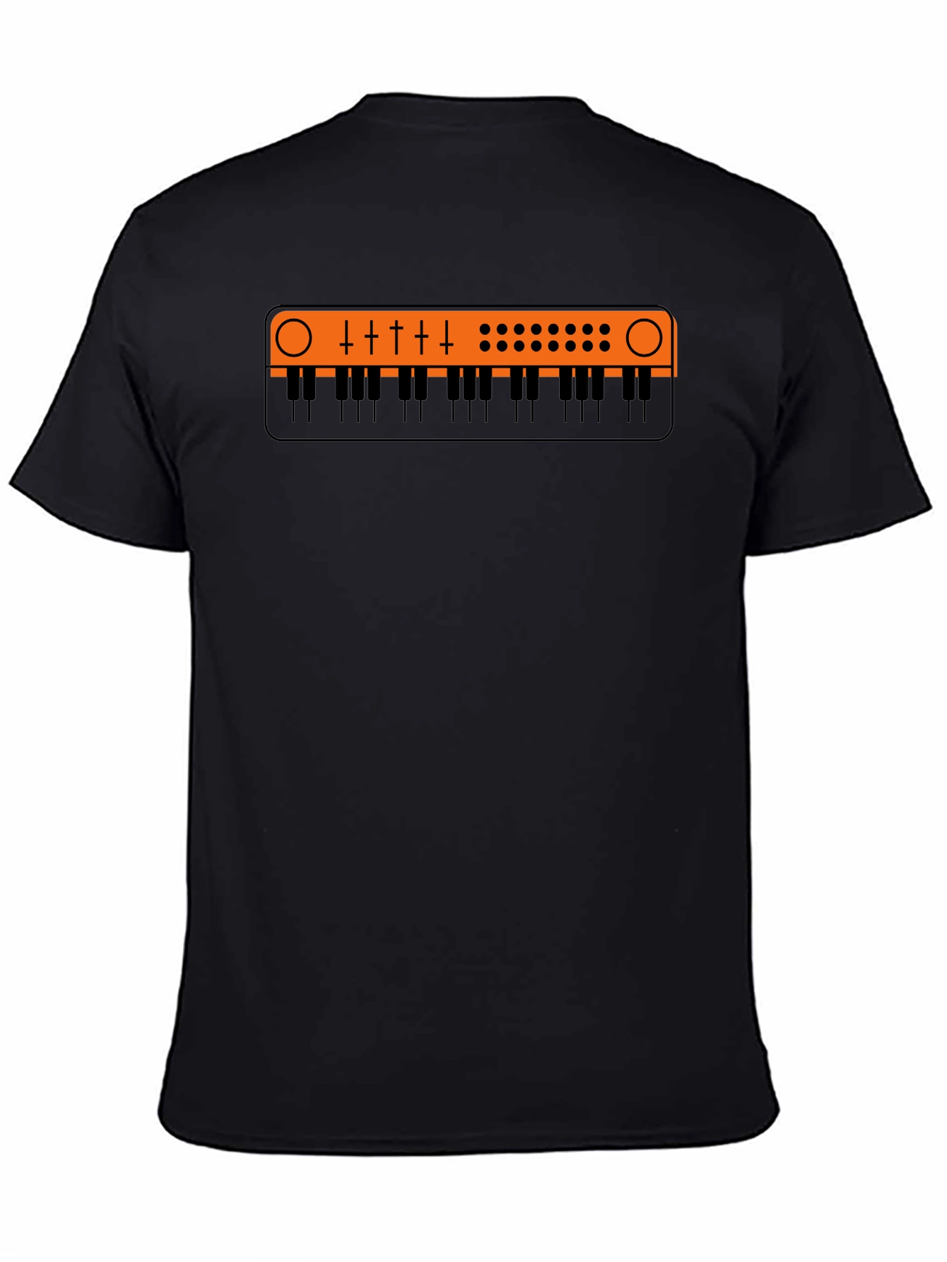 Synth Keyboard Graphic Tee - Retro Music Shirt