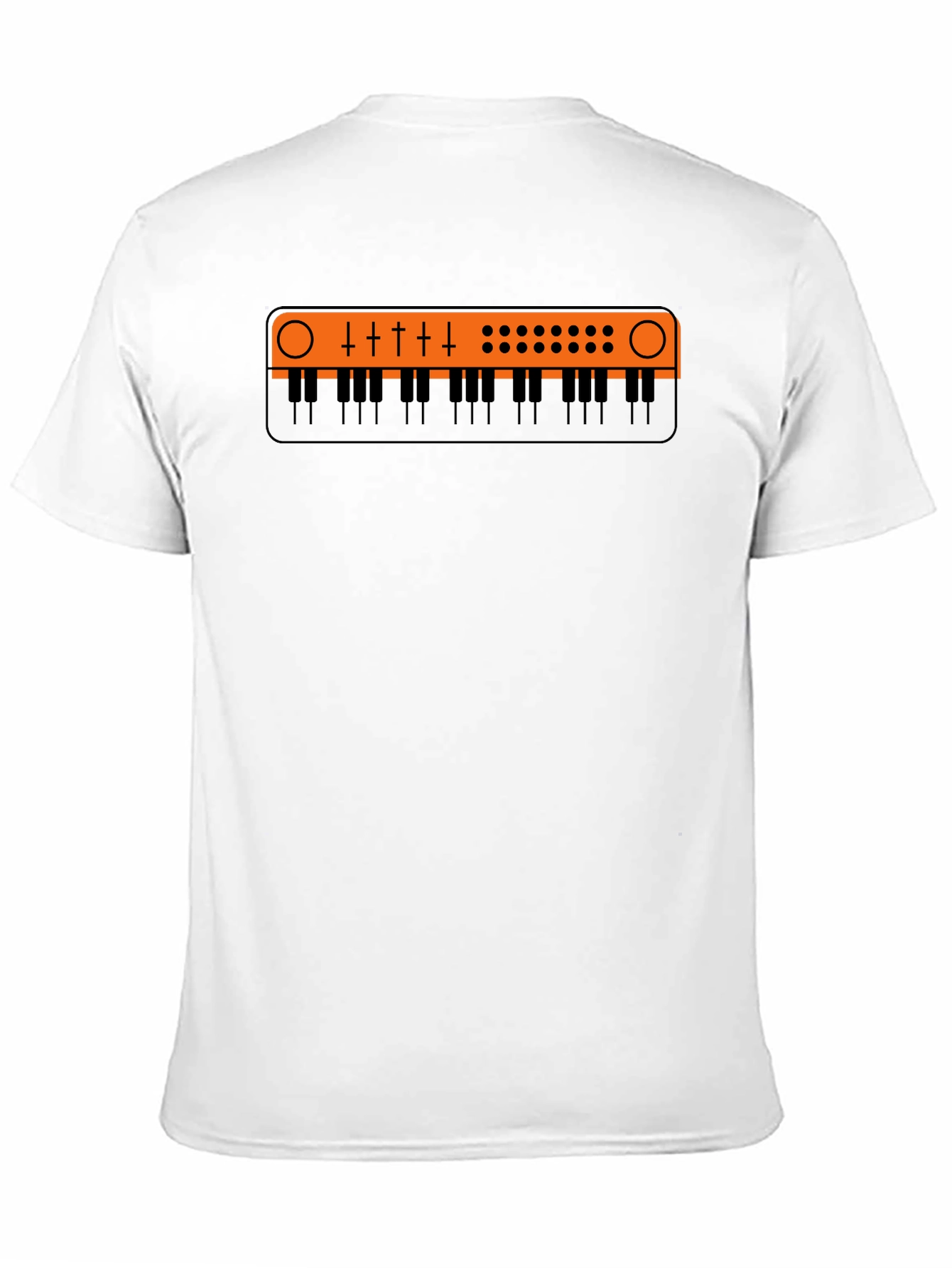 Synth Keyboard Graphic Tee - Retro Music Shirt