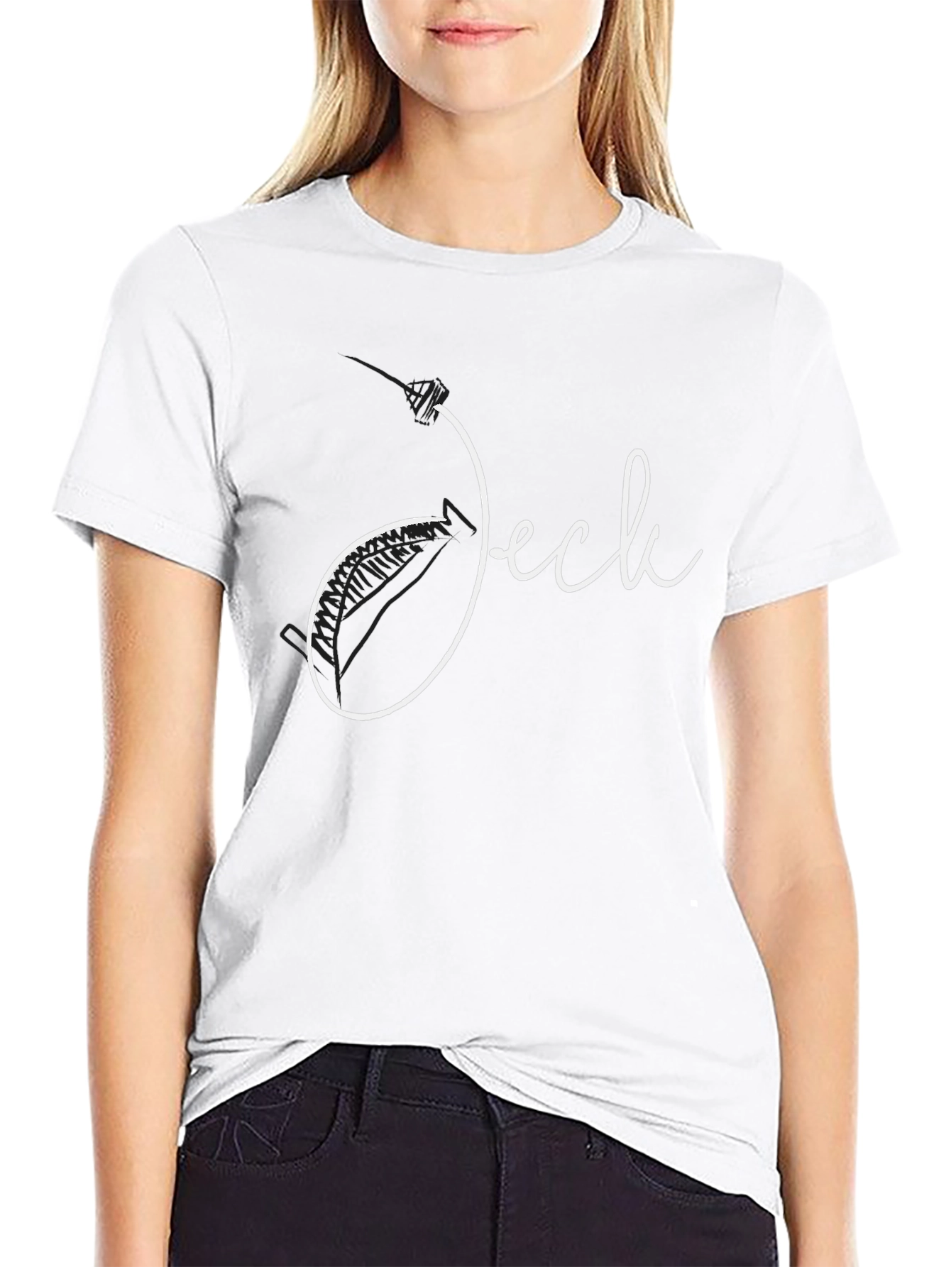 Jeck Script T-Shirt - Stylish Casual Wear