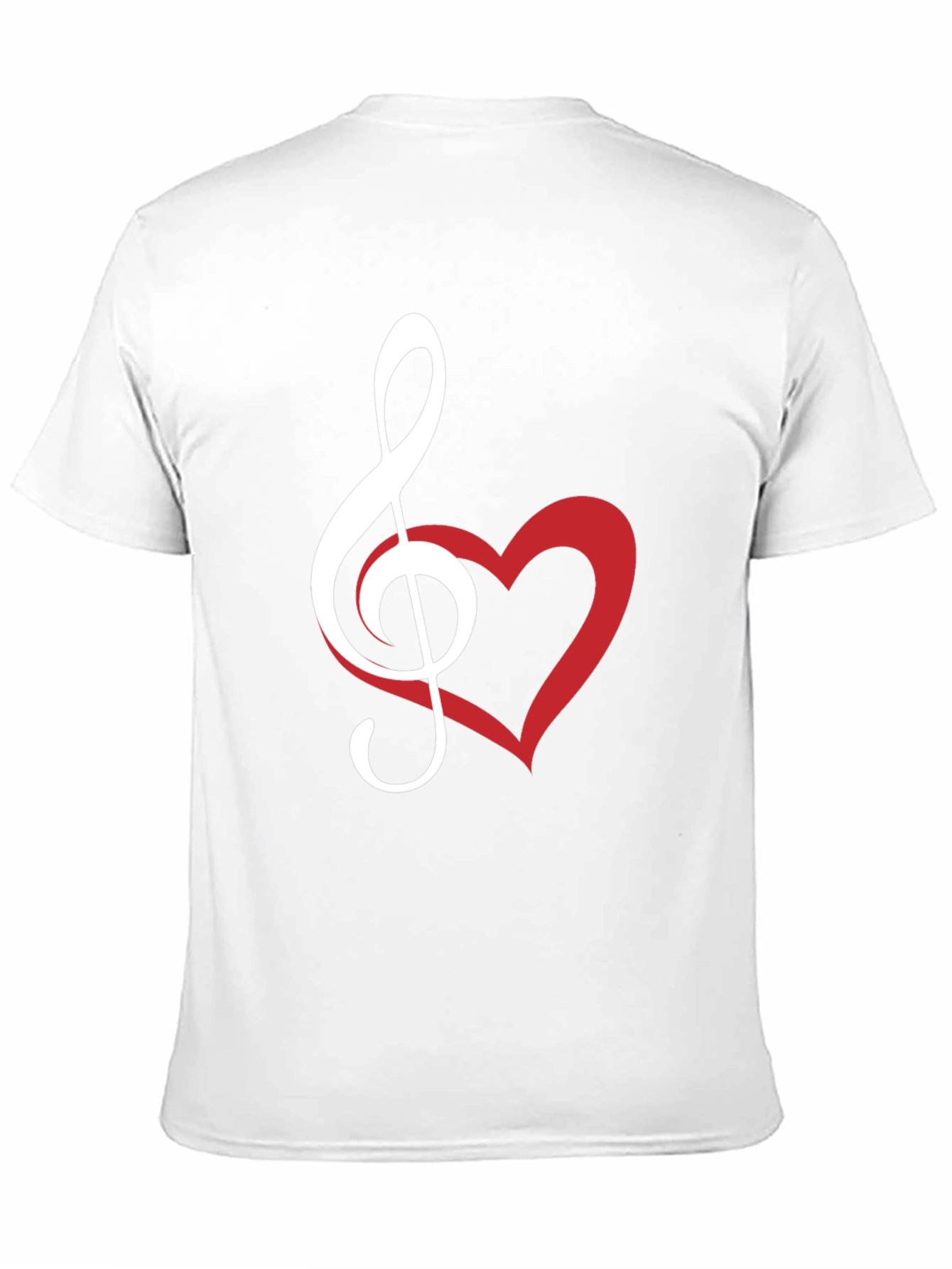 Music Lovers Tee - Treble Clef & Heart Design