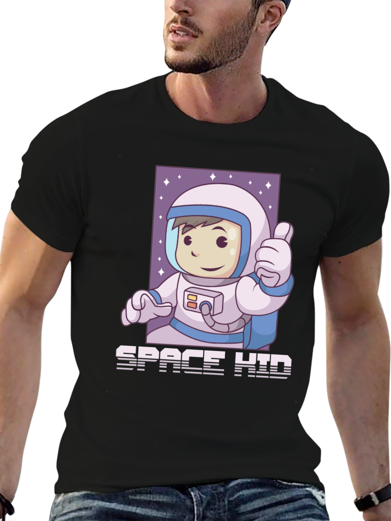 Space Kid Graphic Tee - Black