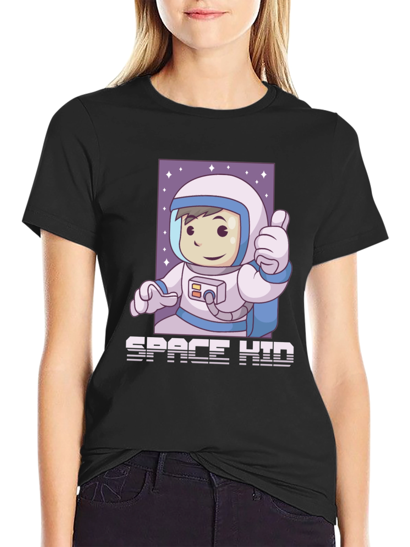 Space Kid Graphic Tee - Black
