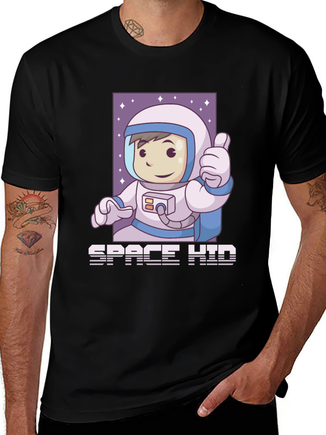 Space Kid Graphic Tee - Black