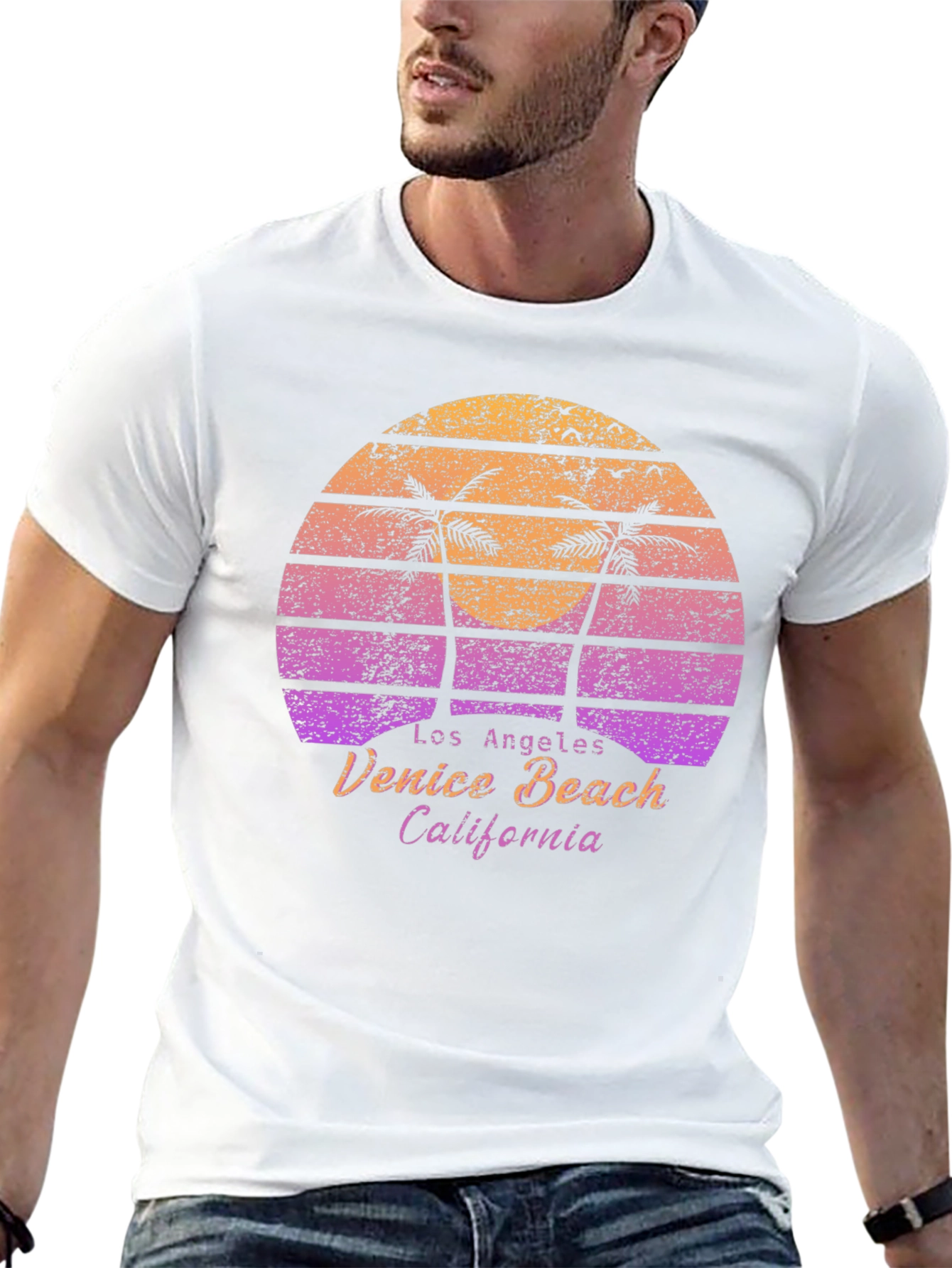 Retro Venice Beach California Graphic T-Shirt