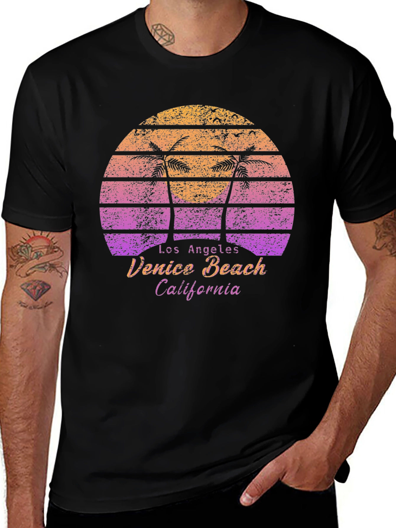 Retro Venice Beach California Graphic T-Shirt