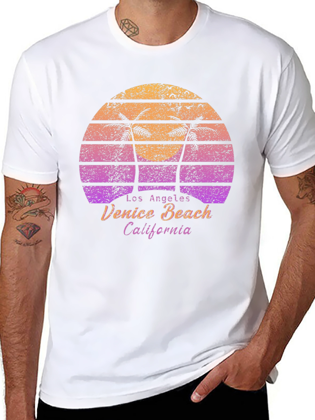 Retro Venice Beach California Graphic T-Shirt