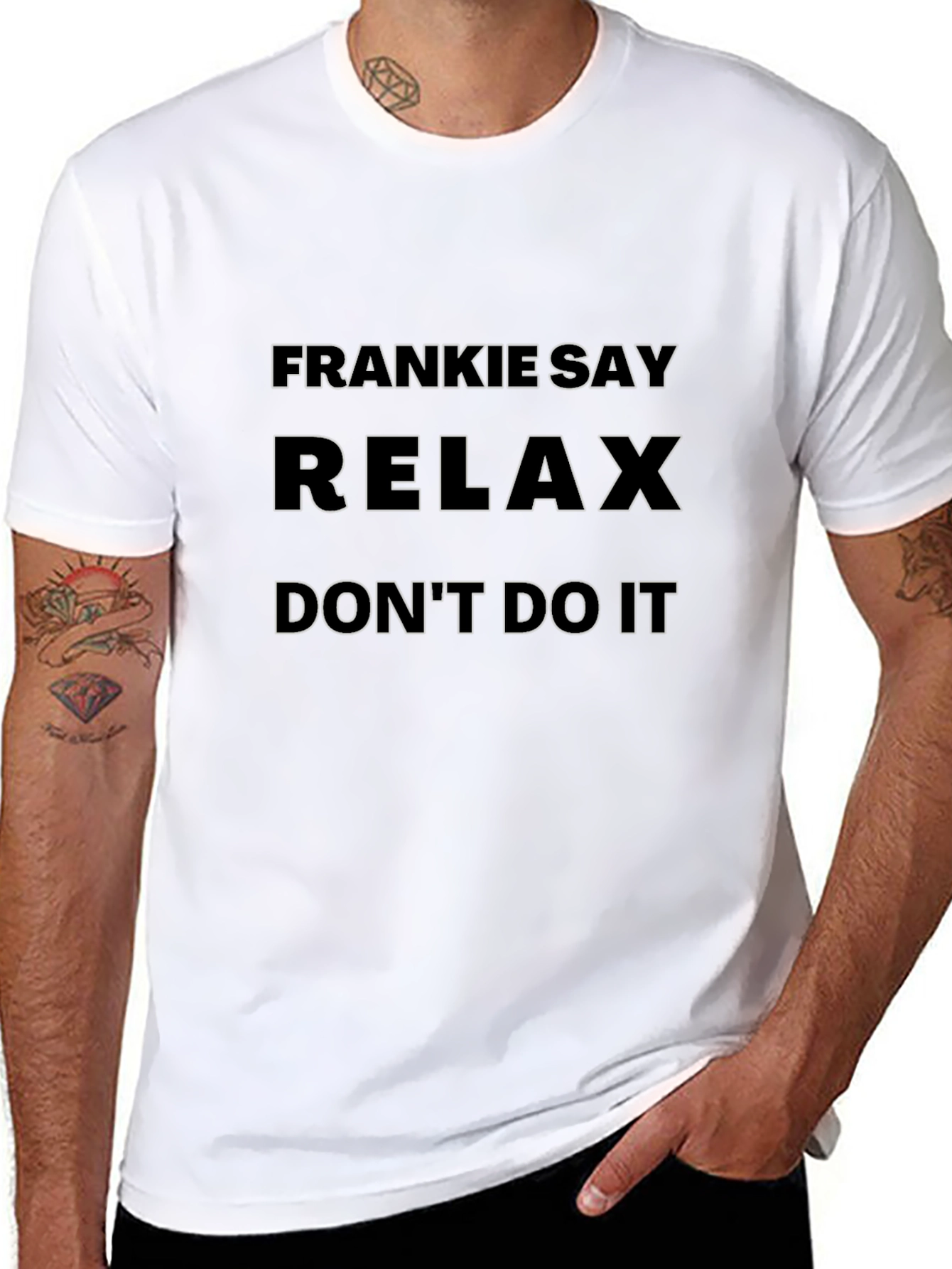 Frankie Say Relax T-Shirt - Black Graphic Tee