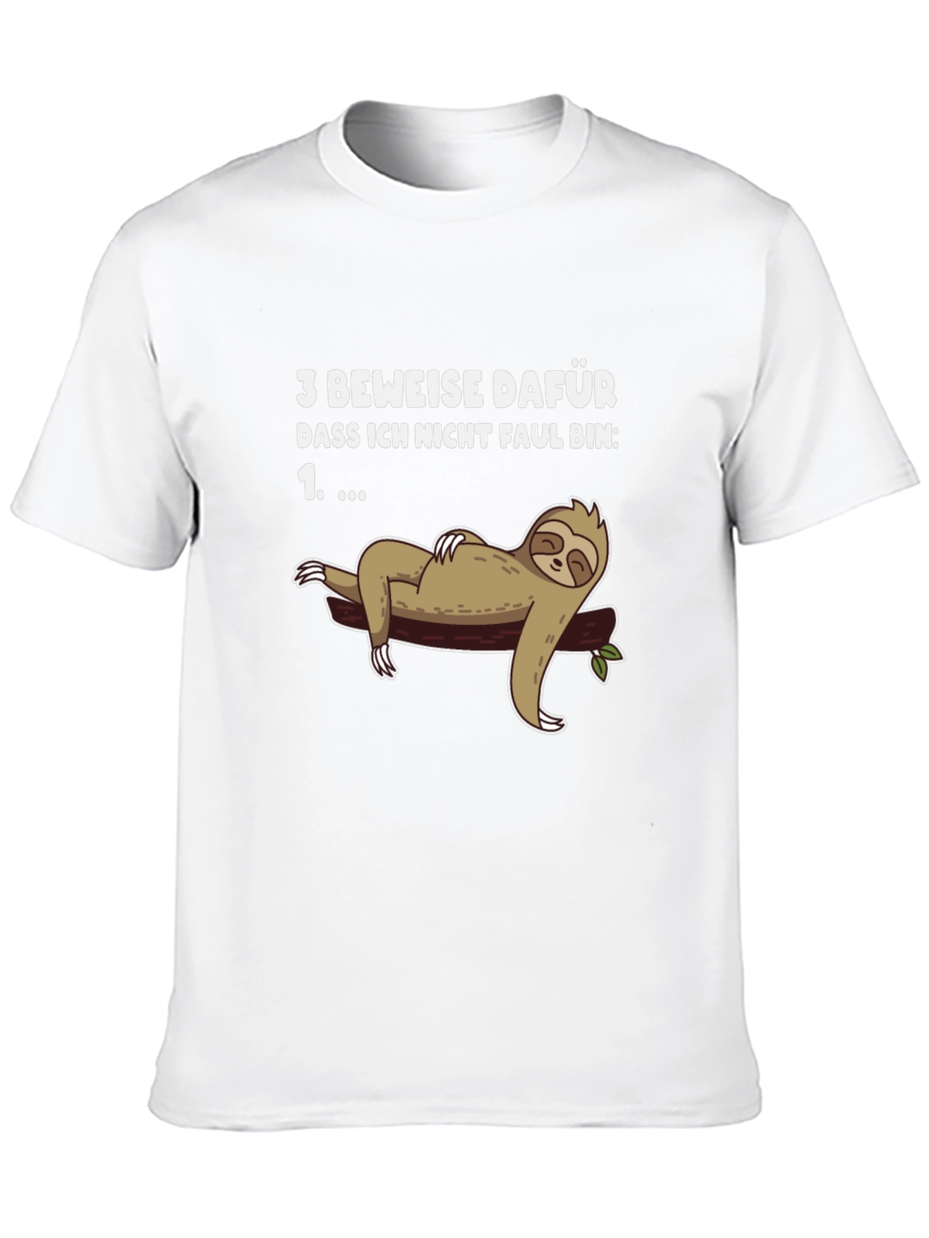 Funny Sloth Lazy Humor Graphic Tee - Black