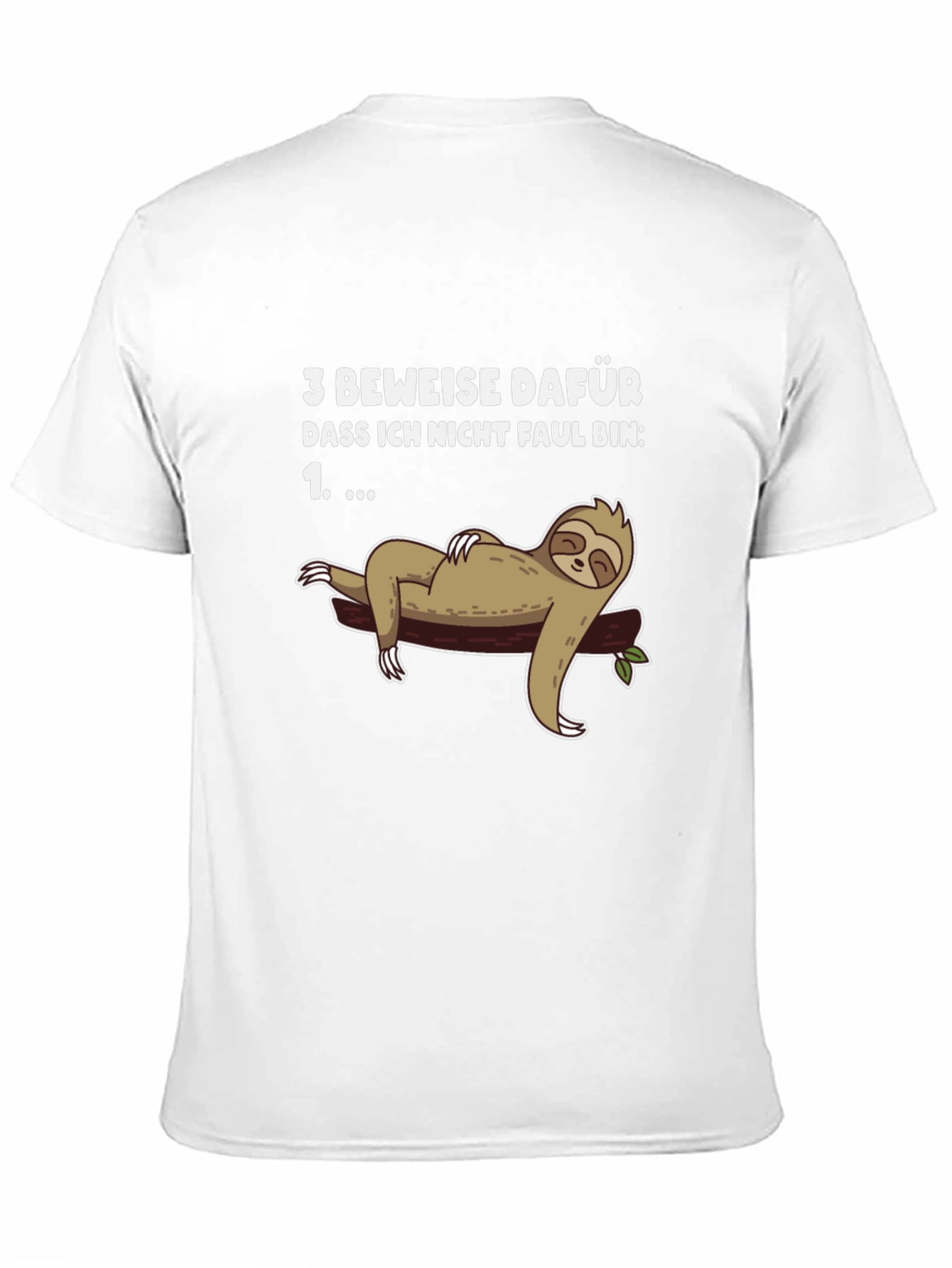 Funny Sloth Lazy Humor Graphic Tee - Black