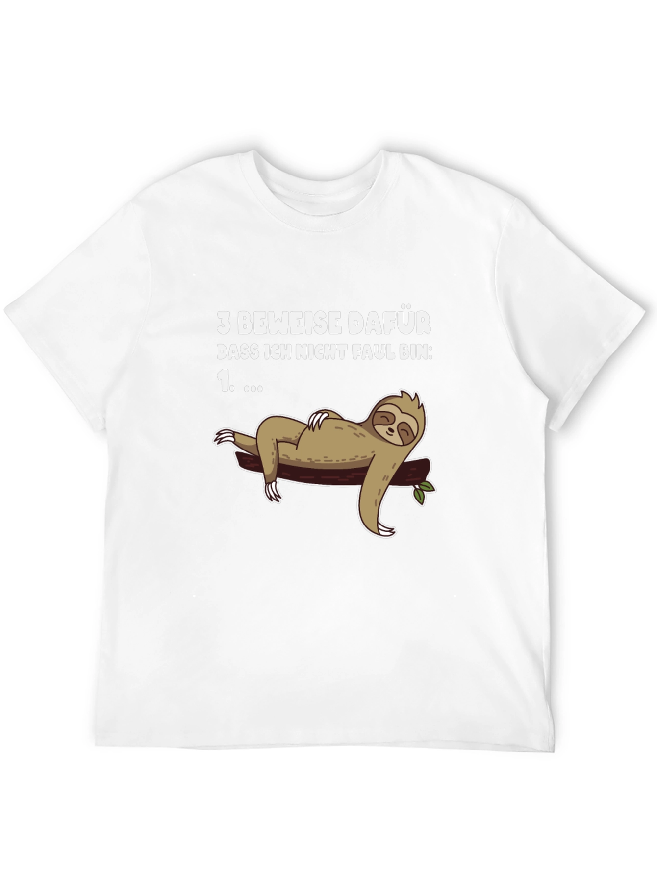 Funny Sloth Lazy Humor Graphic Tee - Black