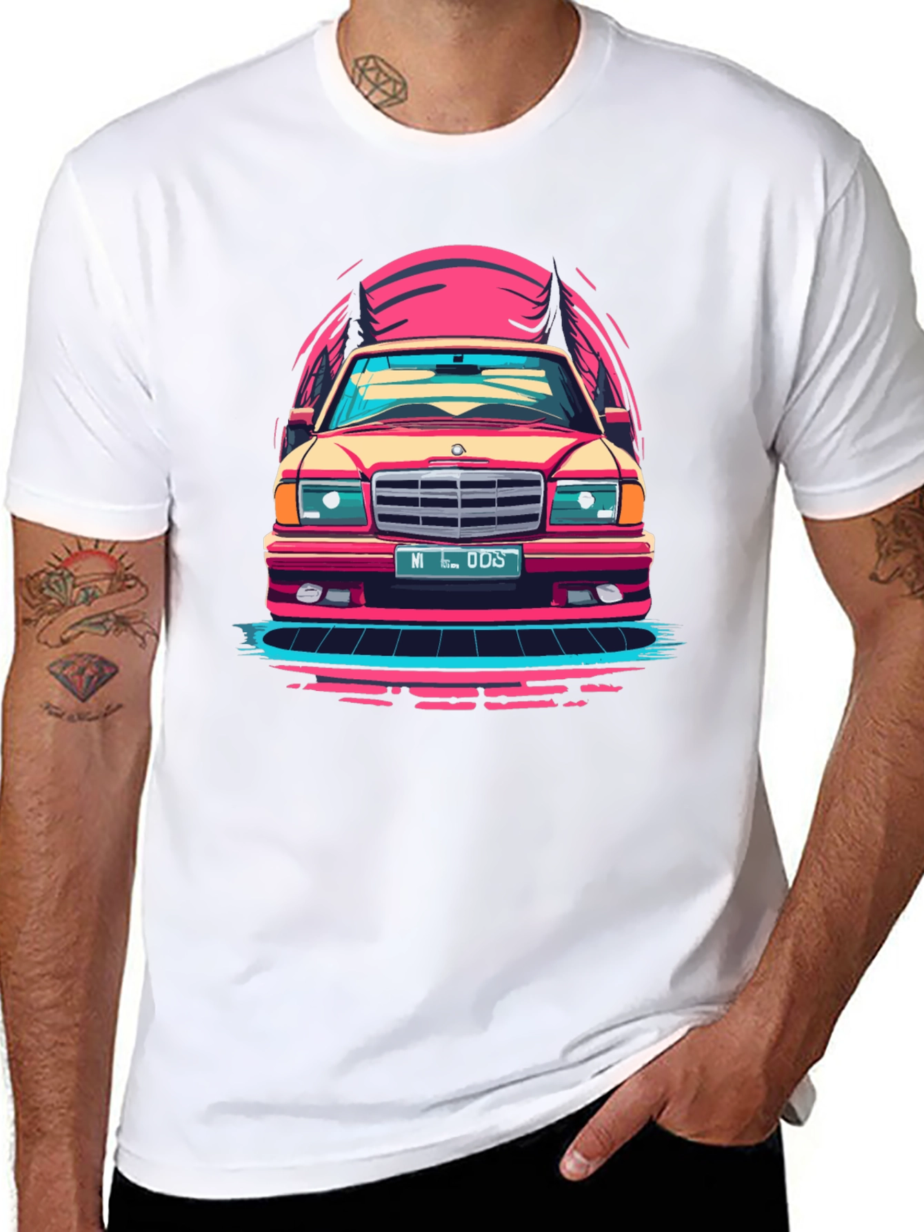 Retro Car Graphic T-Shirt - Classic Ride Design