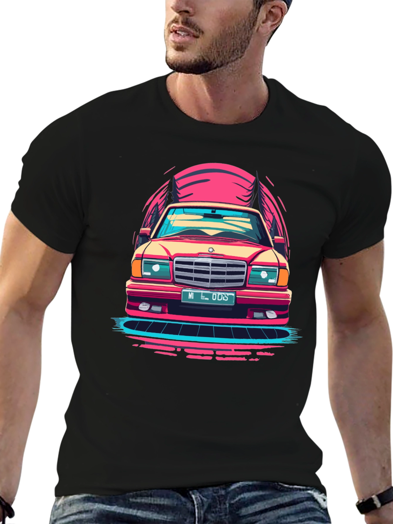Retro Car Graphic T-Shirt - Classic Ride Design