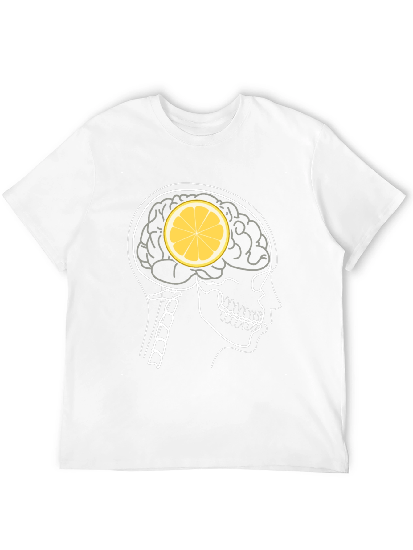 Lemon Brain Black T-Shirt - Quirky Graphic Tee