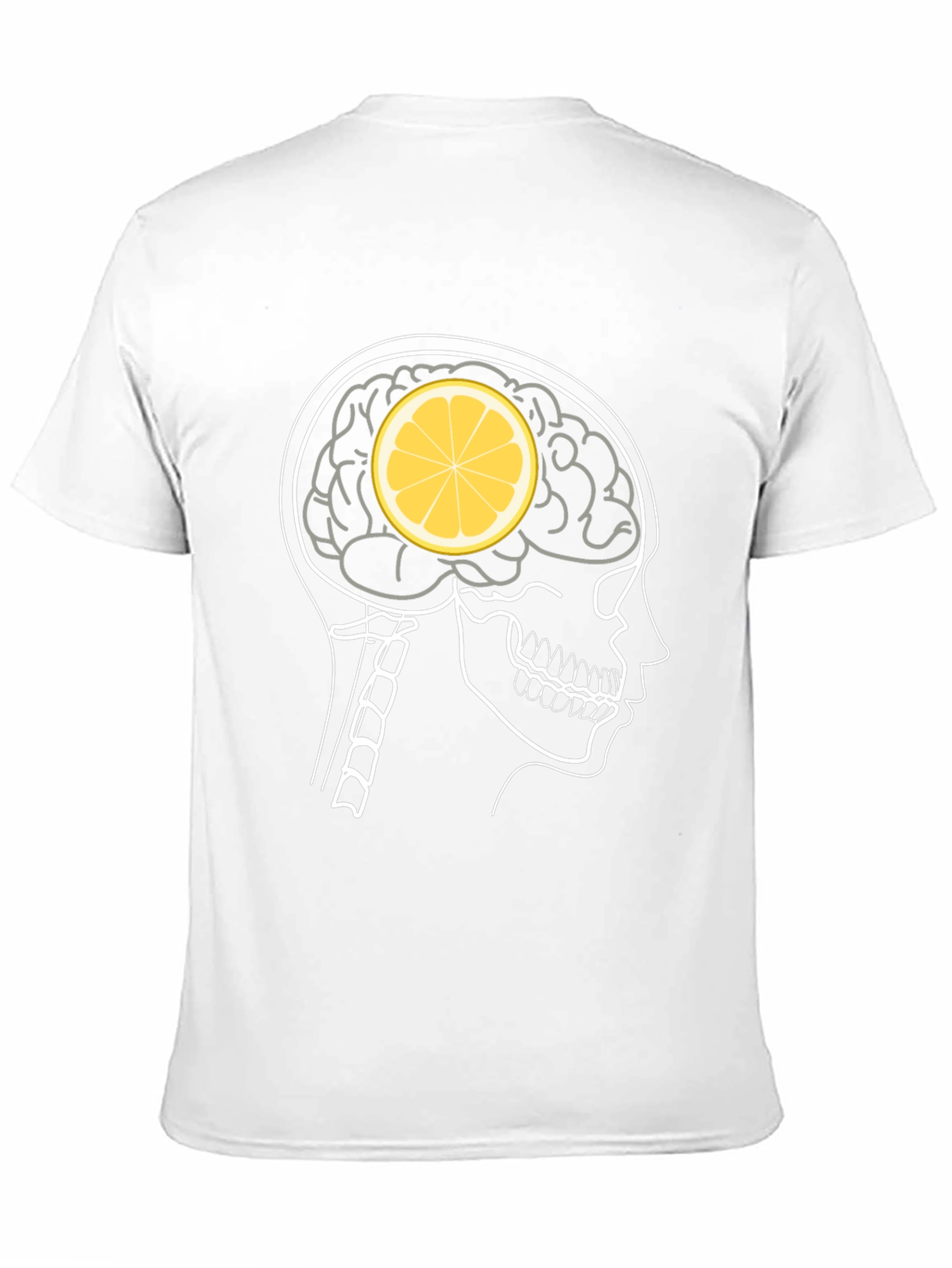Lemon Brain Black T-Shirt - Quirky Graphic Tee