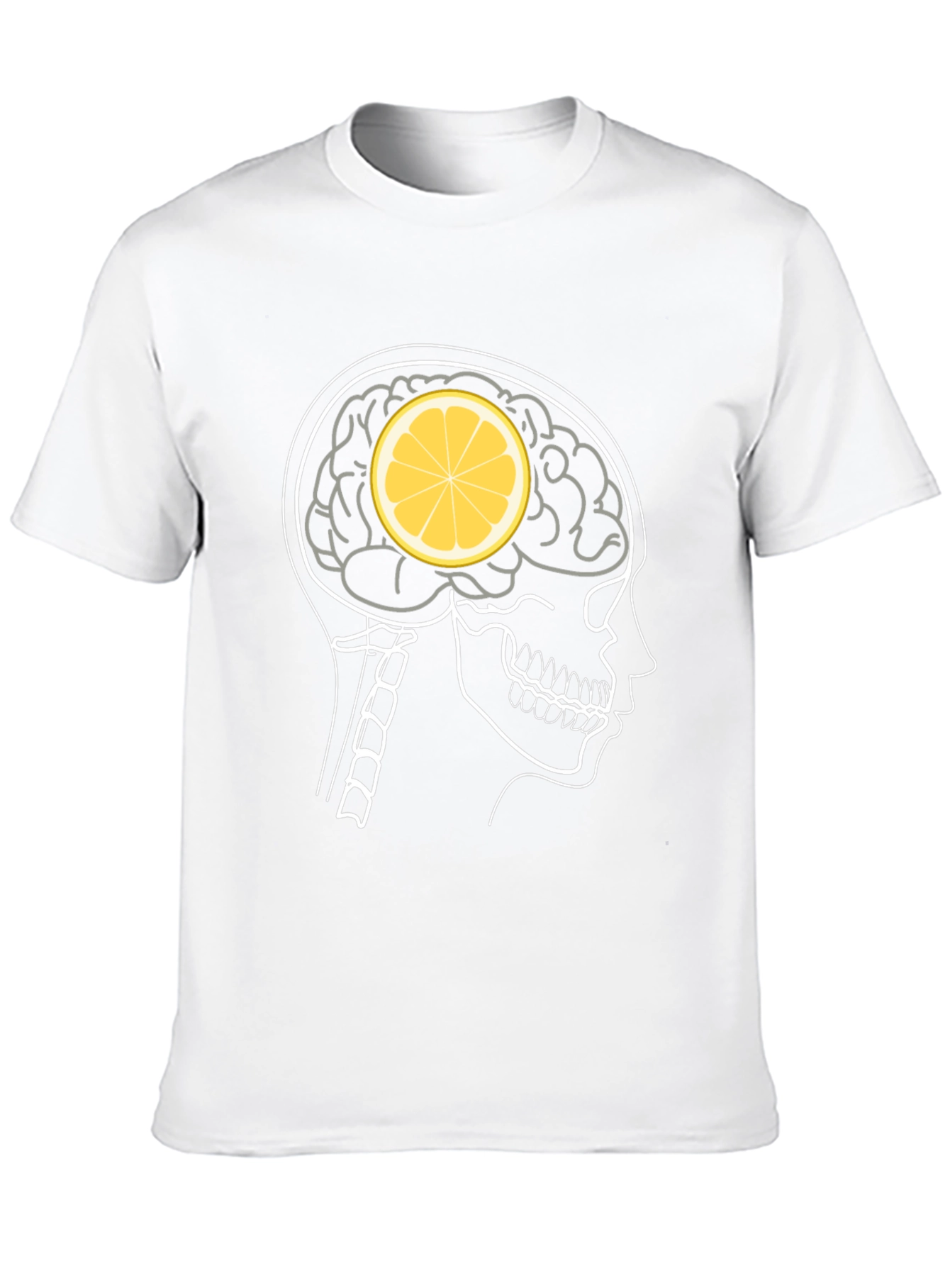 Lemon Brain Black T-Shirt - Quirky Graphic Tee