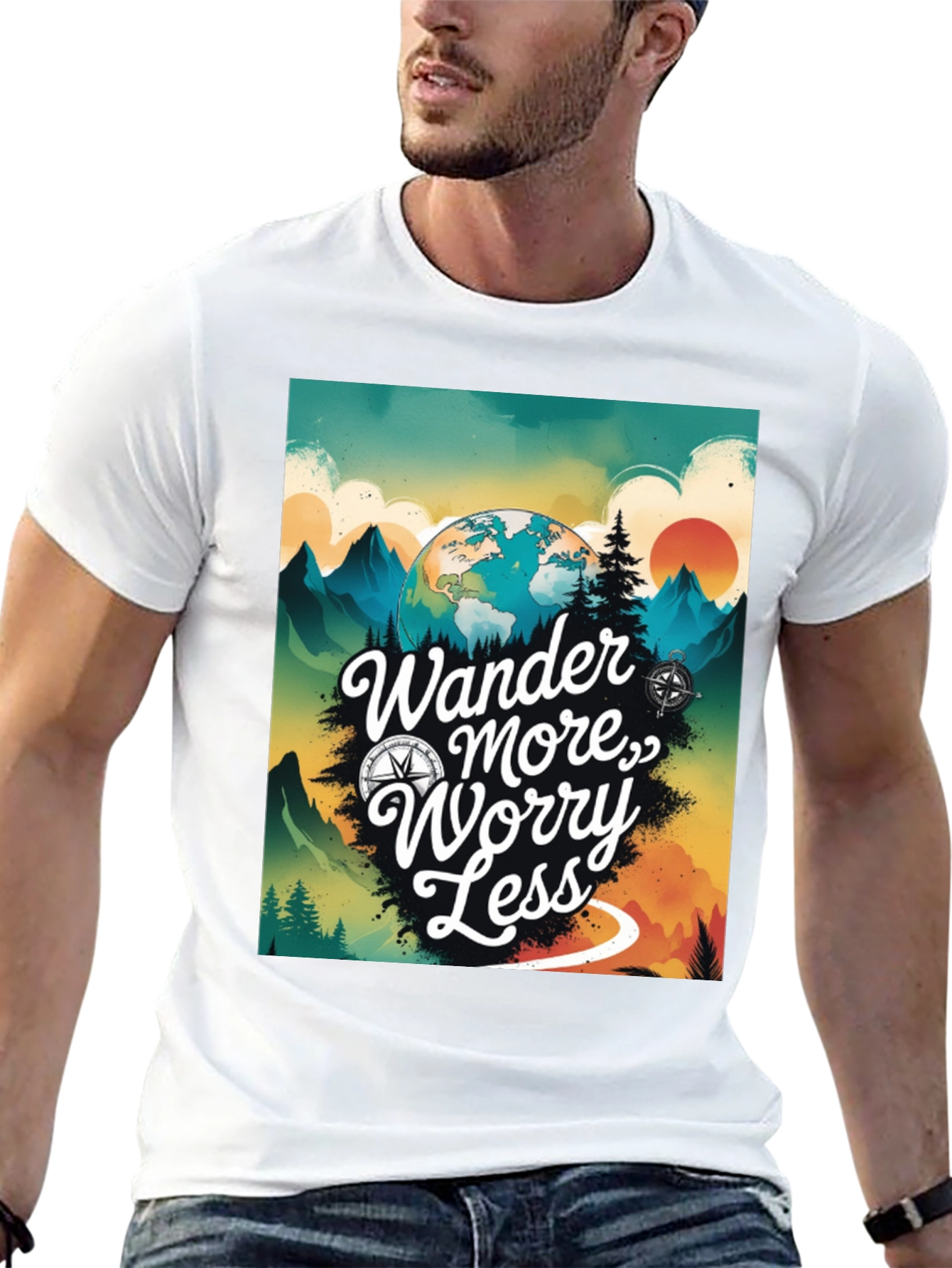Wander More Worry Less Graphic Tee