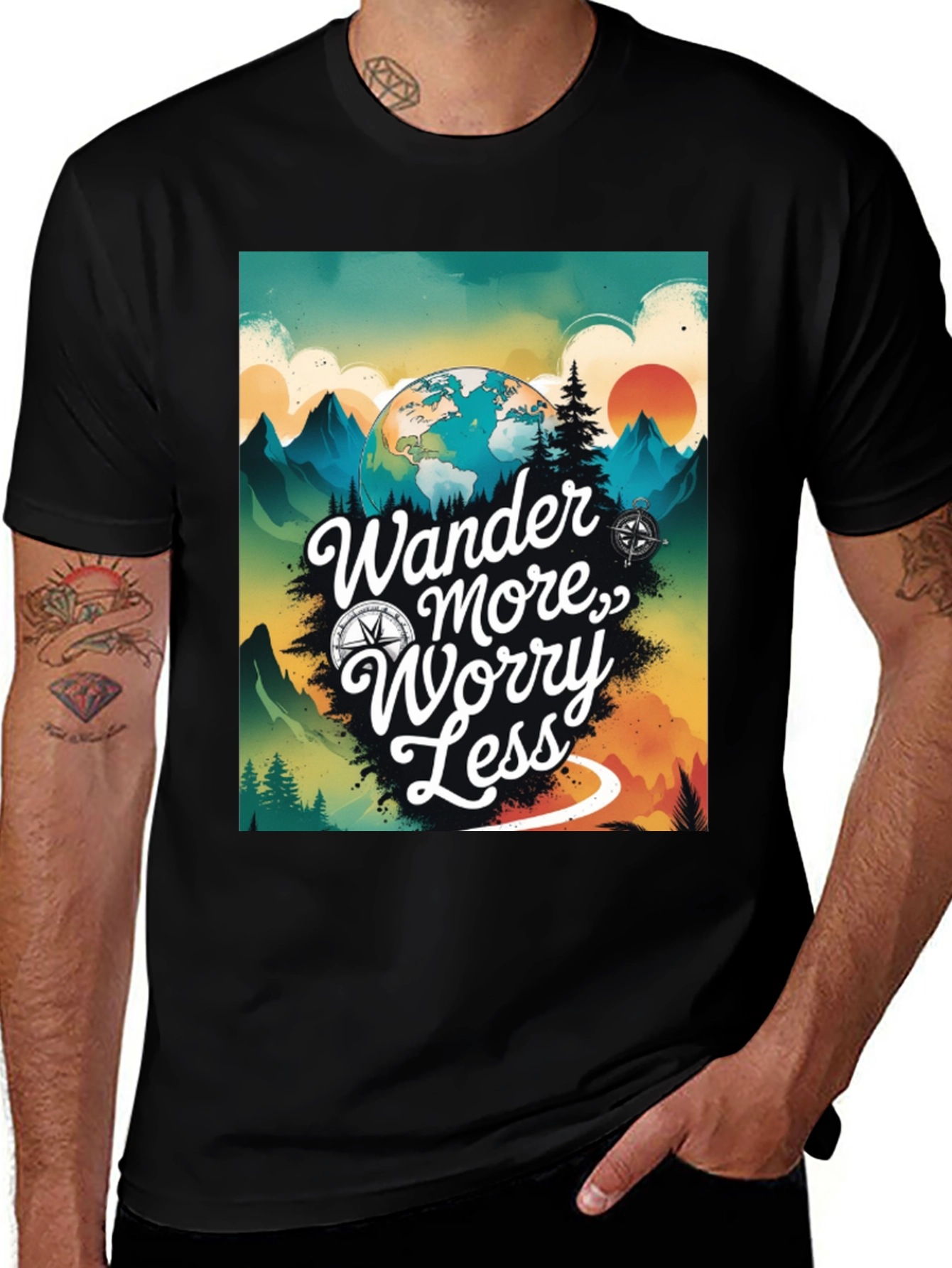 Wander More Worry Less Graphic Tee