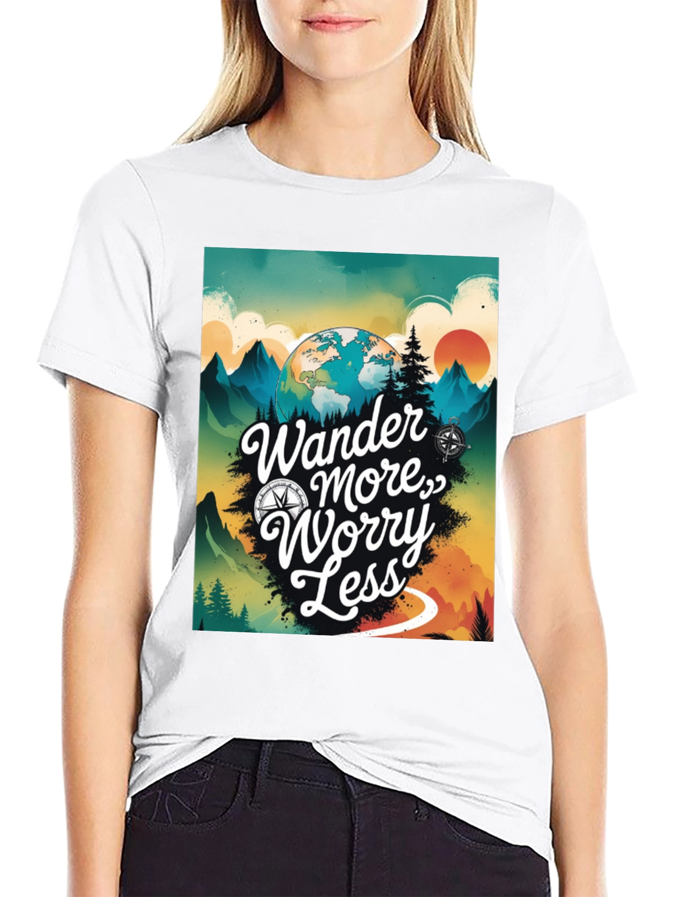 Wander More Worry Less Graphic Tee