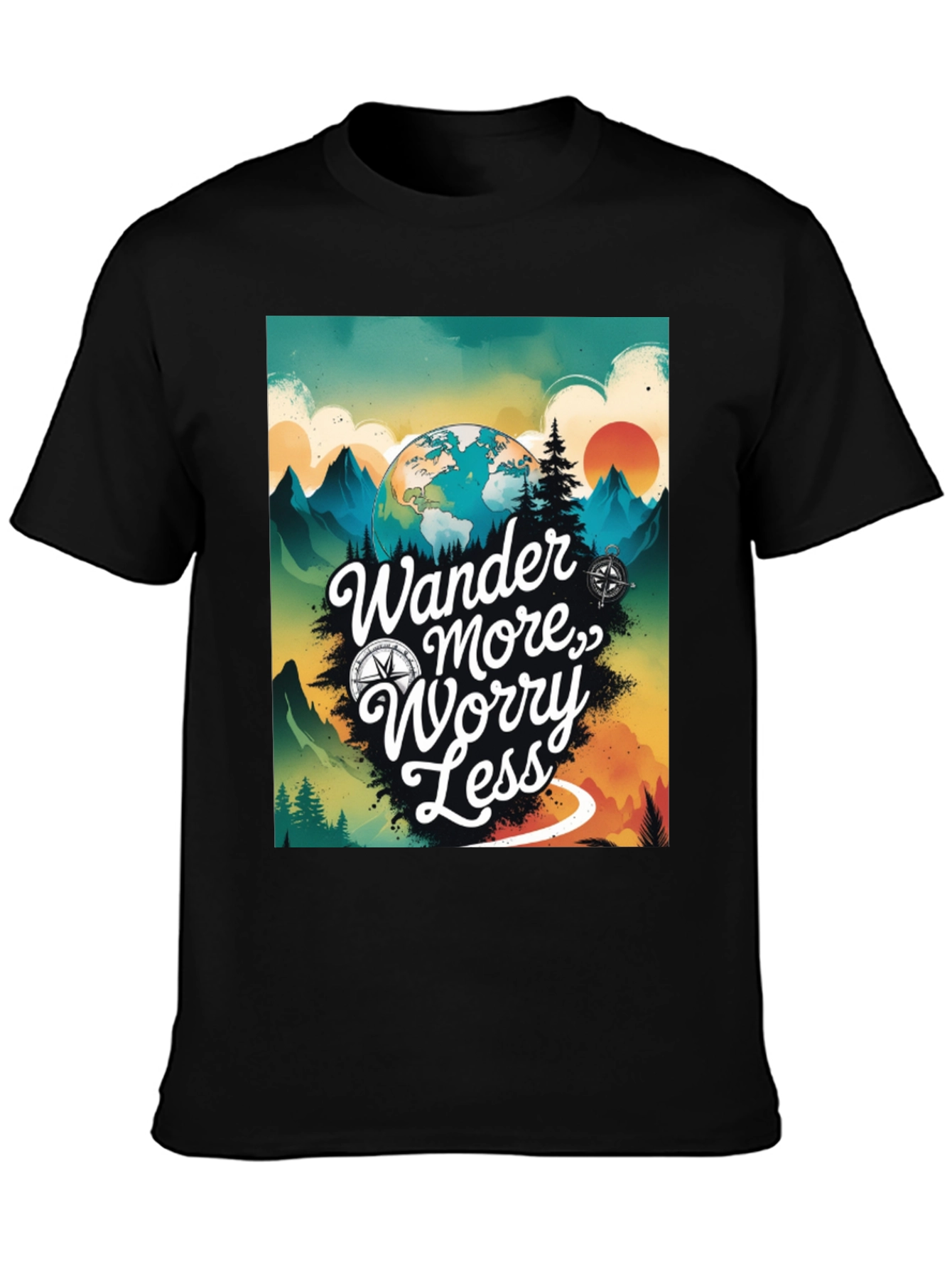 Wander More Worry Less Graphic Tee
