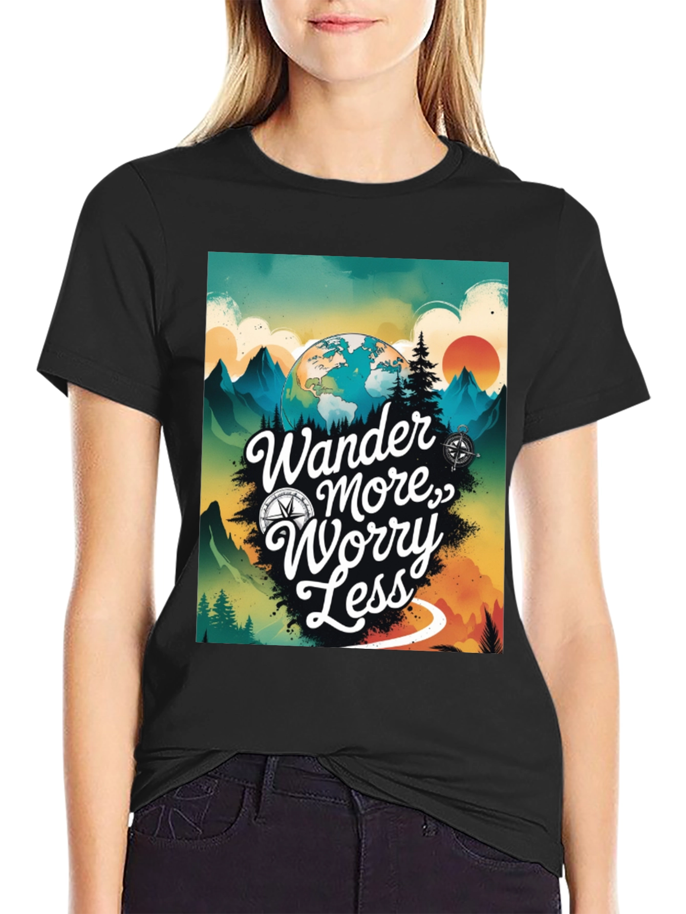 Wander More Worry Less Graphic Tee