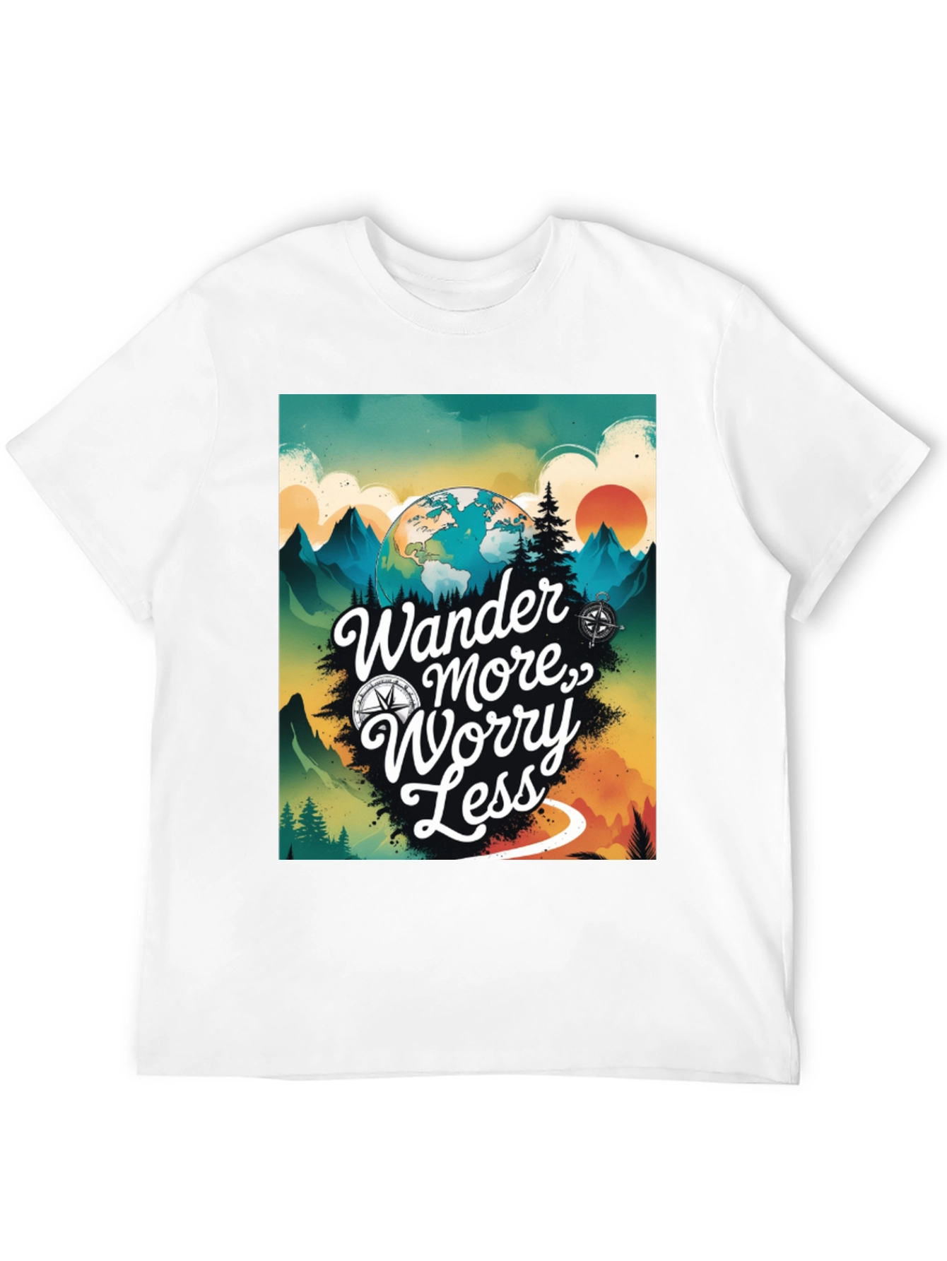 Wander More Worry Less Graphic Tee