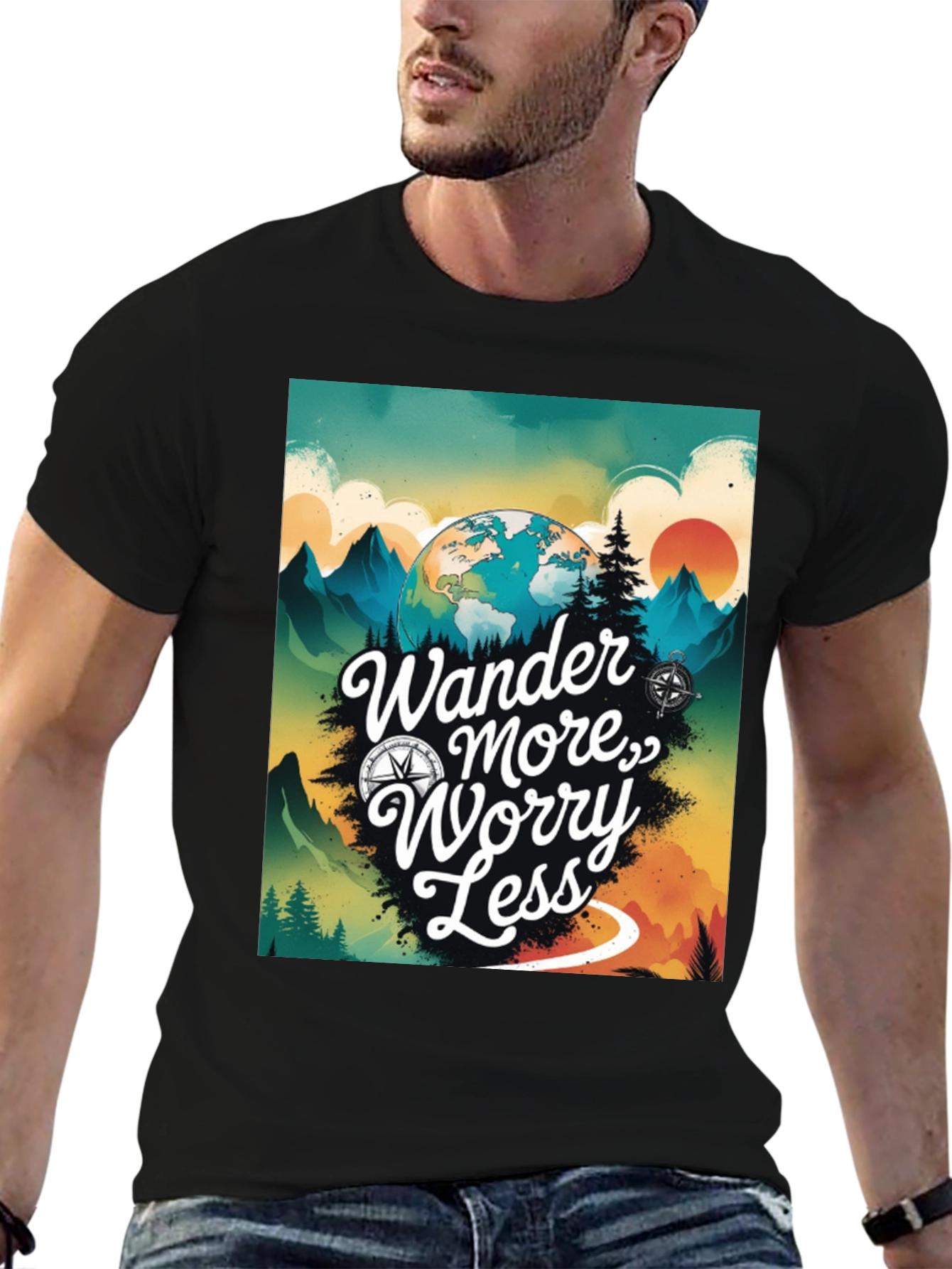 Wander More Worry Less Graphic Tee