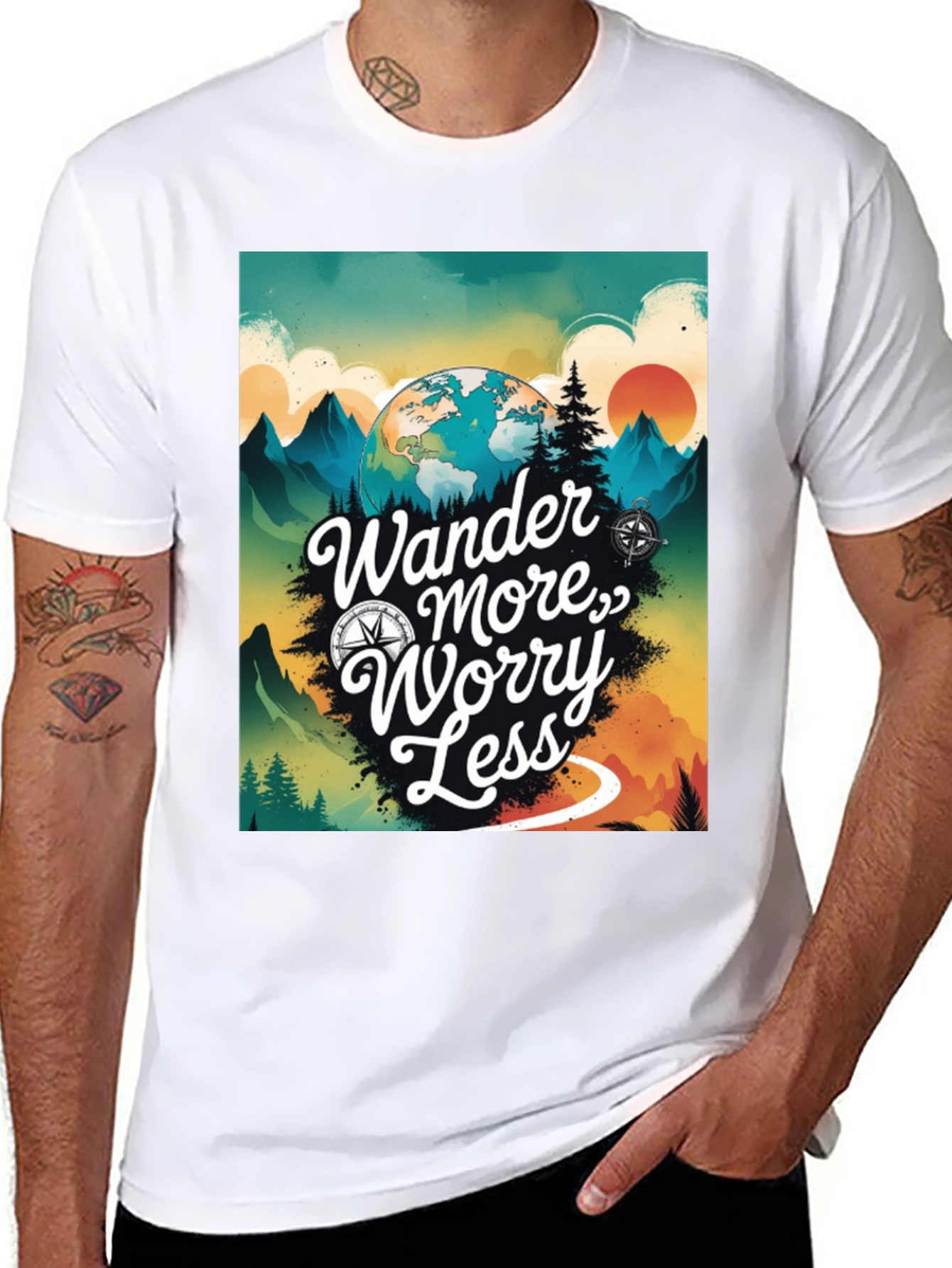 Wander More Worry Less Graphic Tee