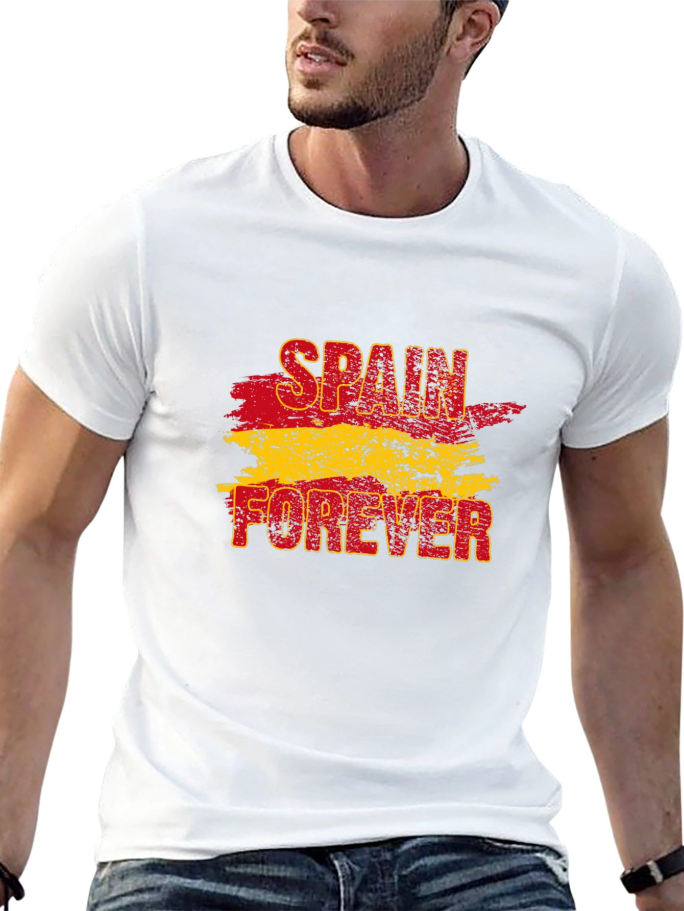 Spain Forever Graphic Tee - Black Cotton T-Shirt