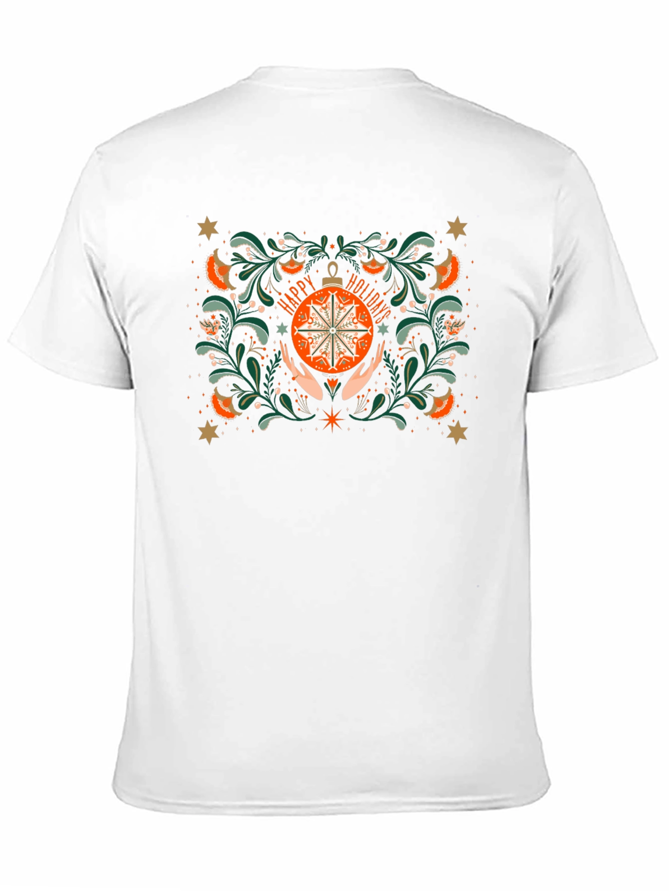 Holiday Ornament Graphic Tee - Festive Winter Style