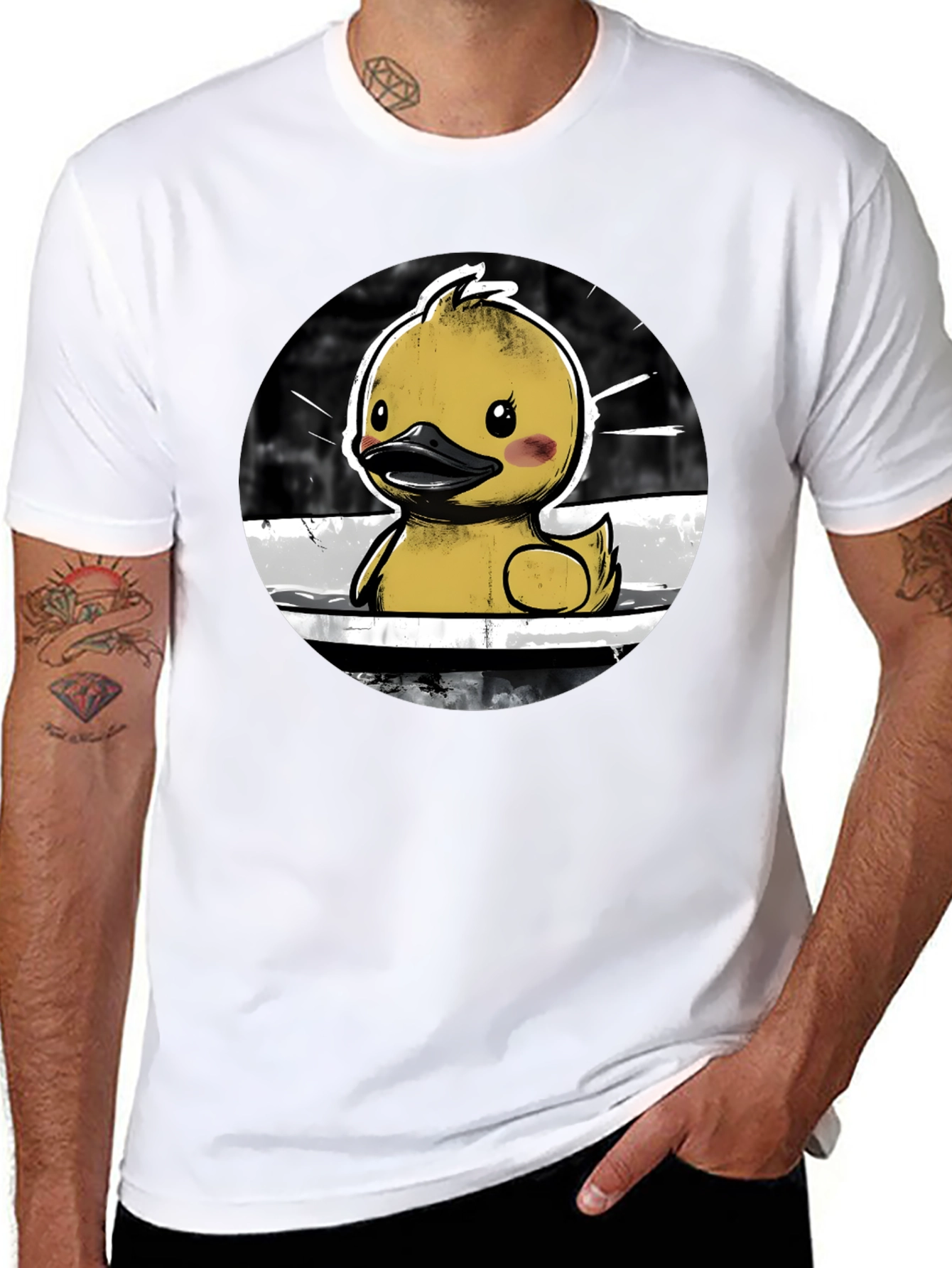 Cute Duck in Tub Graphic Tee
