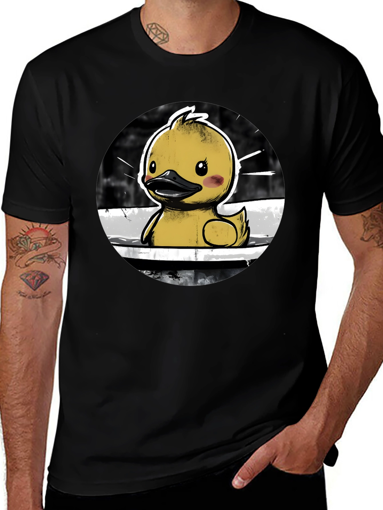 Cute Duck in Tub Graphic Tee