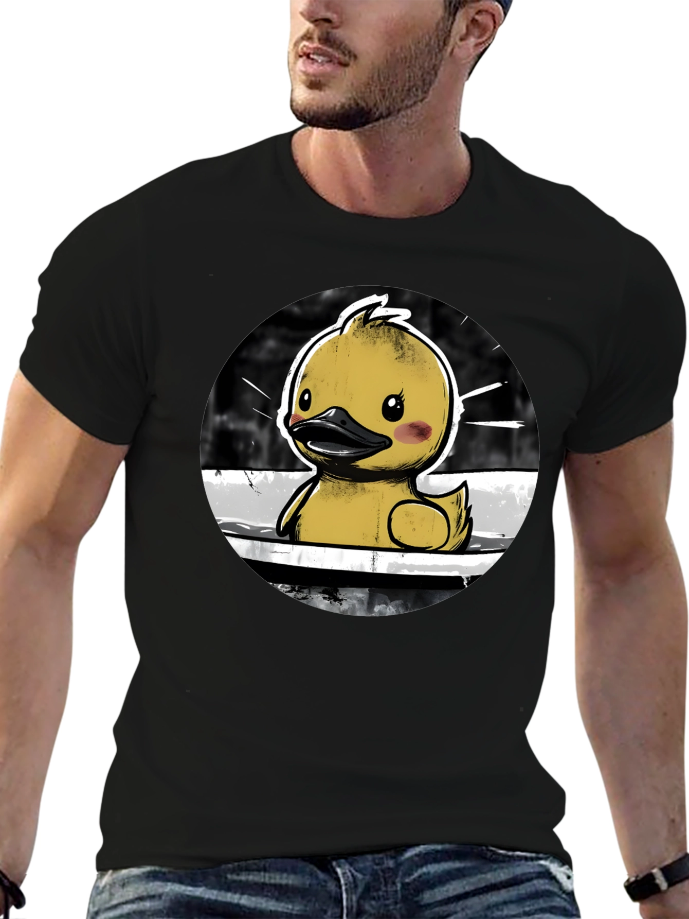 Cute Duck in Tub Graphic Tee