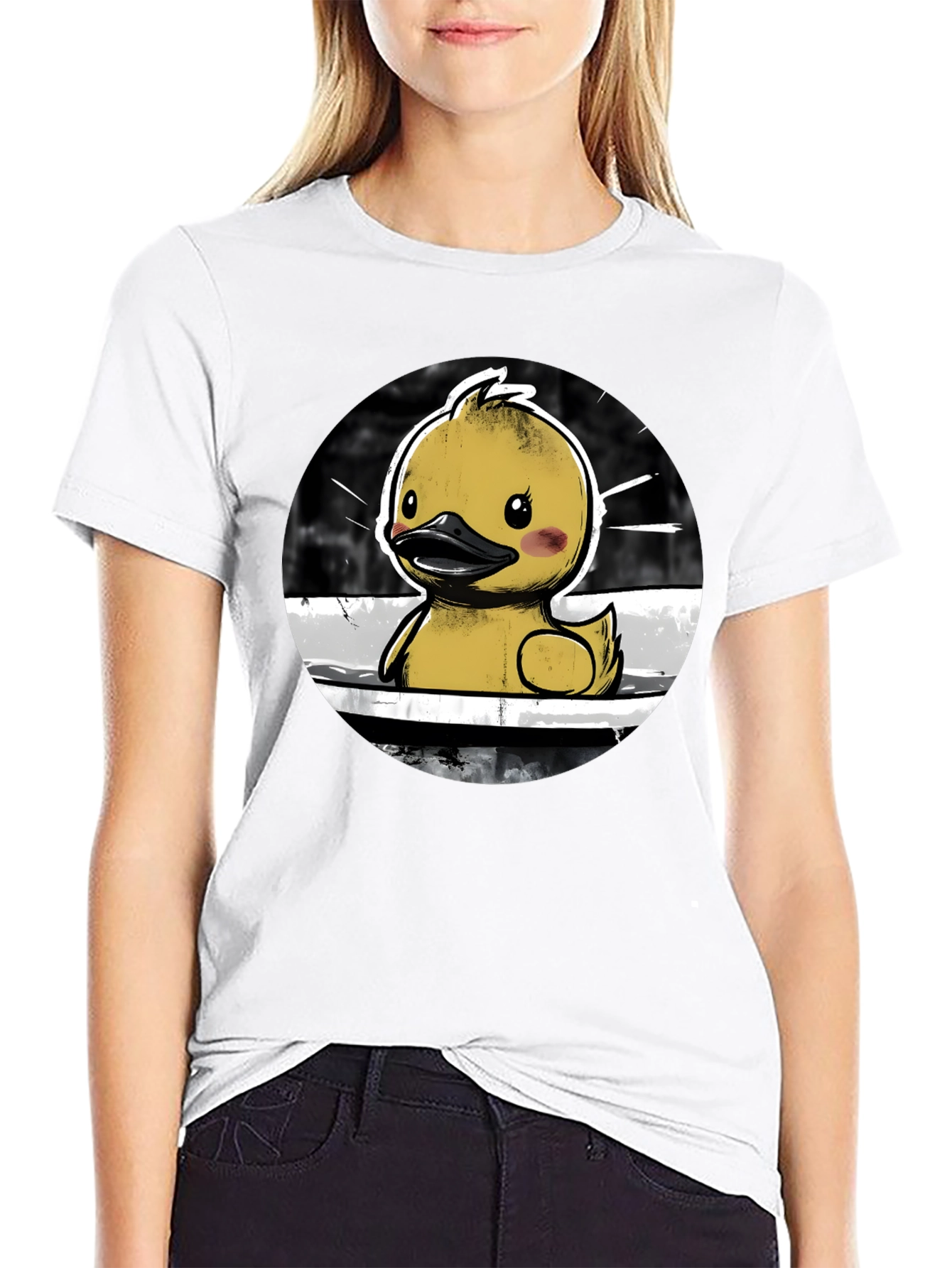 Cute Duck in Tub Graphic Tee