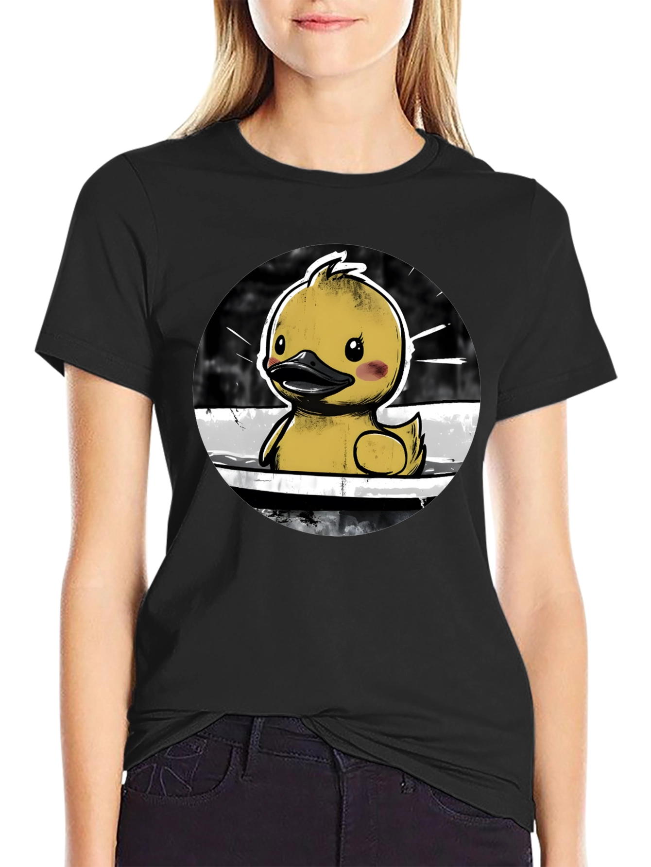 Cute Duck in Tub Graphic Tee