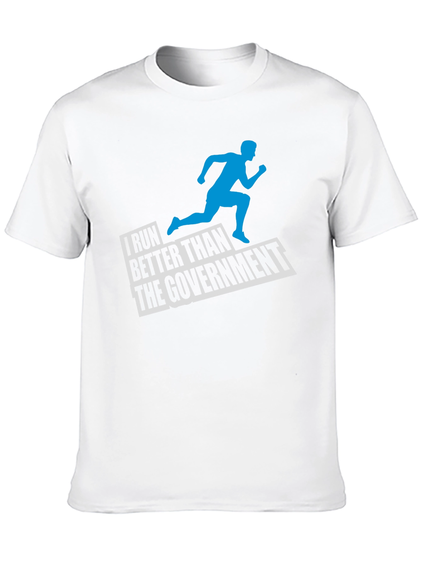 I Run Better Than The Government Black T-Shirt