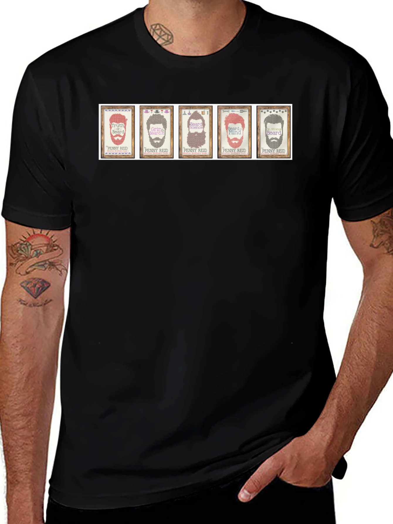 Penny Reid Beard T-Shirt - Mens Black Tee