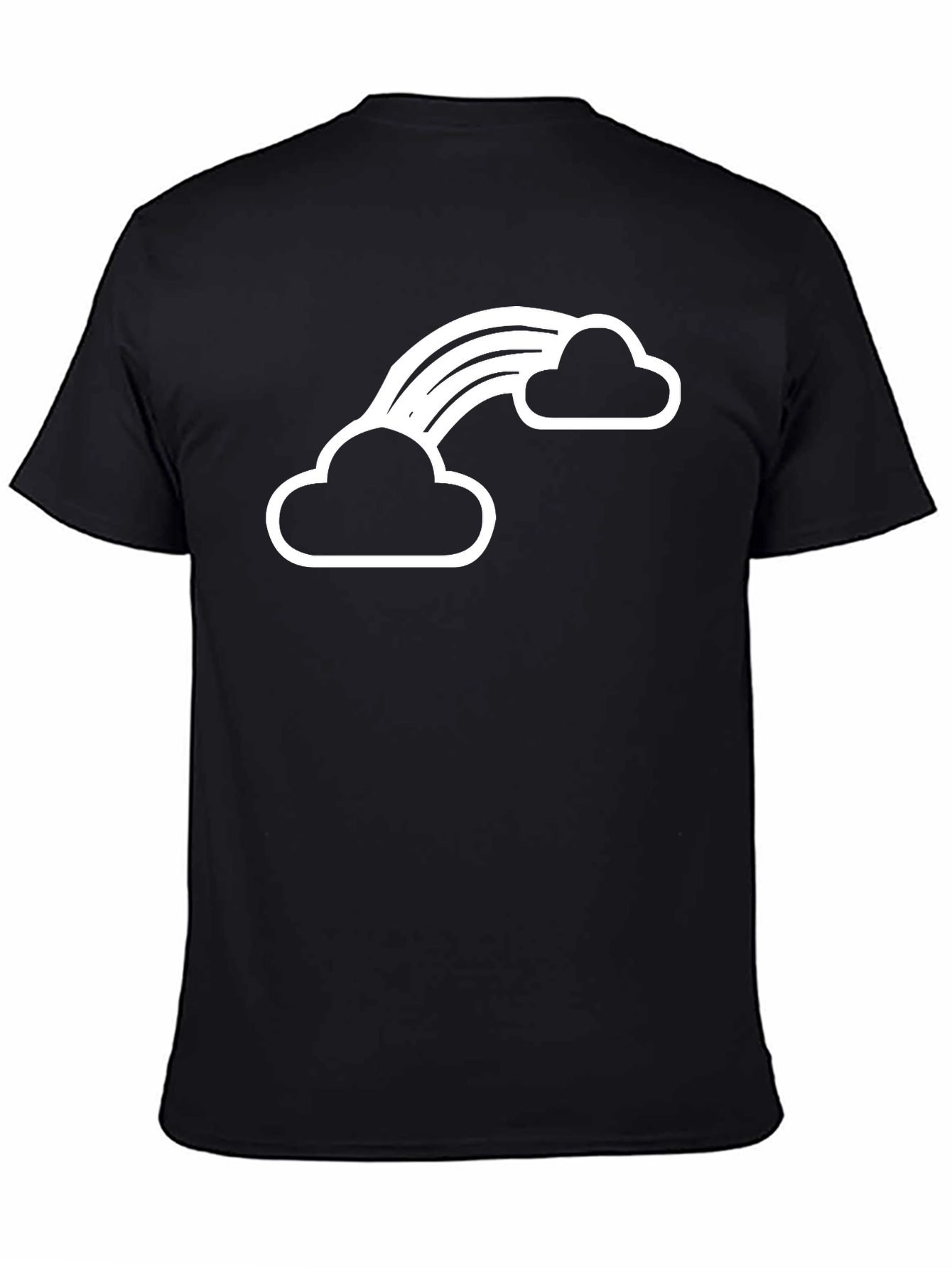 Rainbow Cloud Graphic Tee - Classic Black T-Shirt