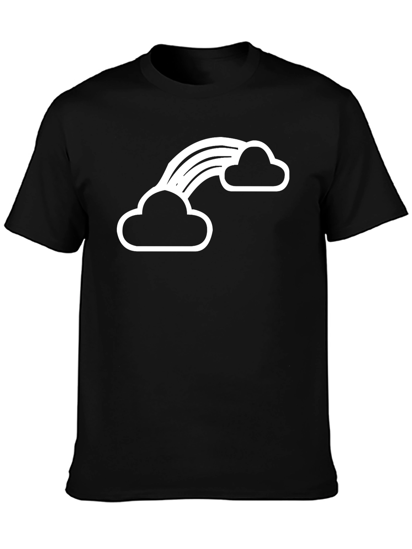 Rainbow Cloud Graphic Tee - Classic Black T-Shirt